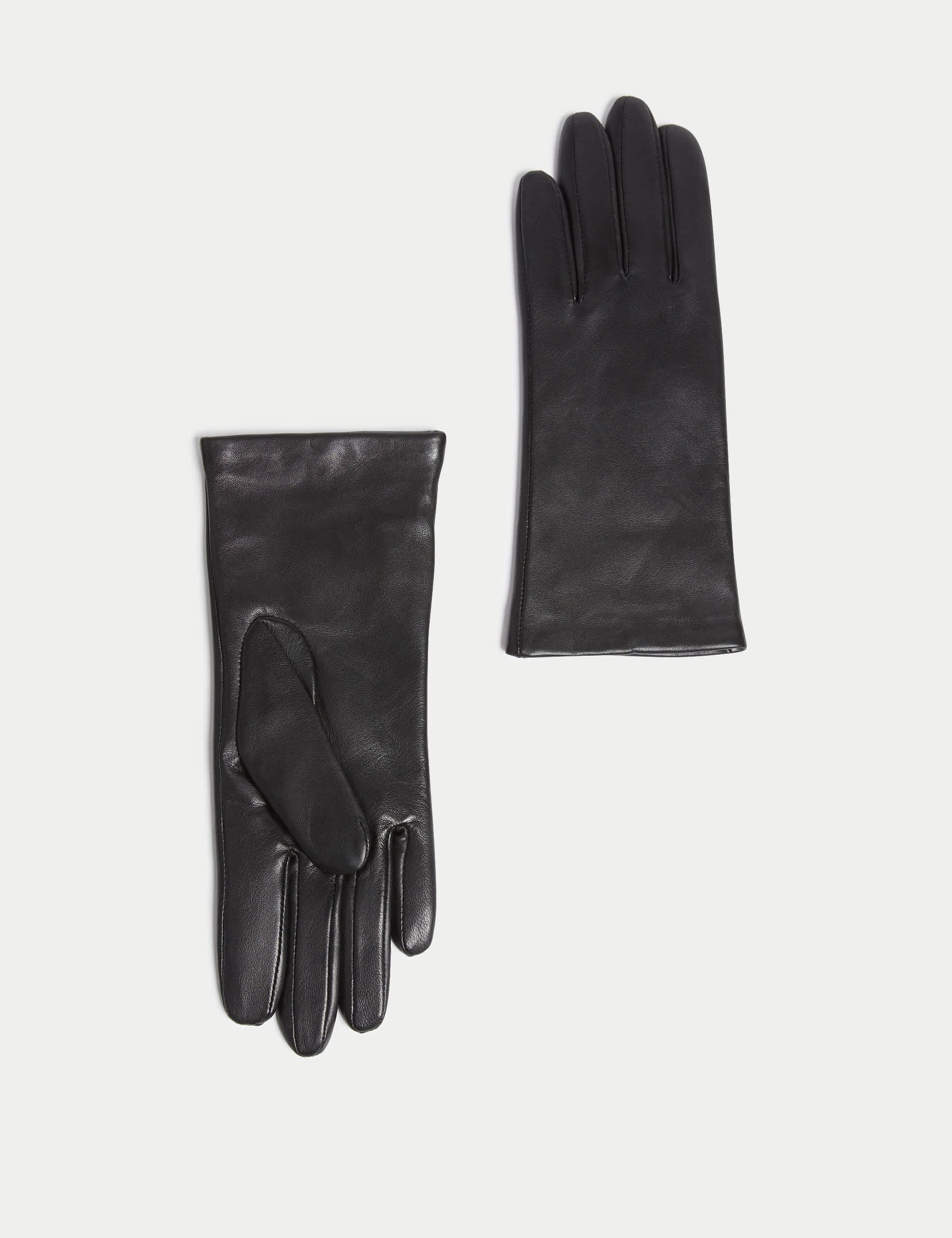 Autograph Women's Leather Cashmere Lined Gloves - Black, Black