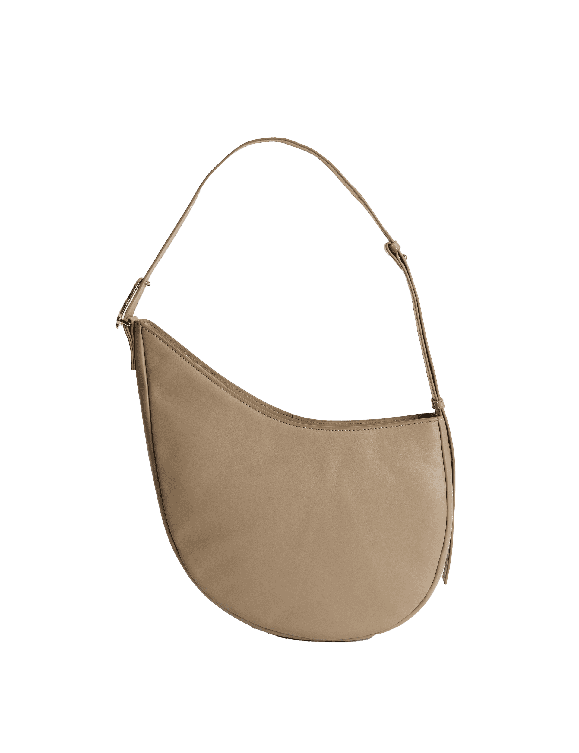 Autograph Women's Pure Leather Buckle Shoulder Bag - Taupe, Black,Taupe