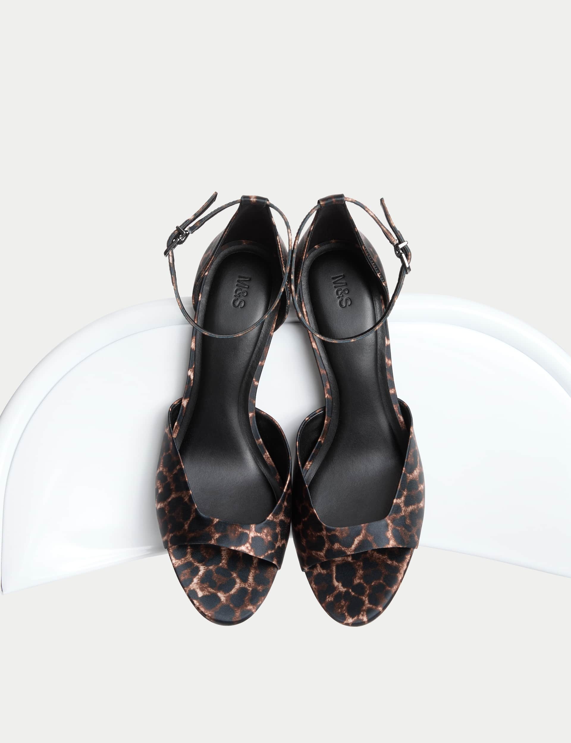 M&S Women's Satin Peep Toe Sandals