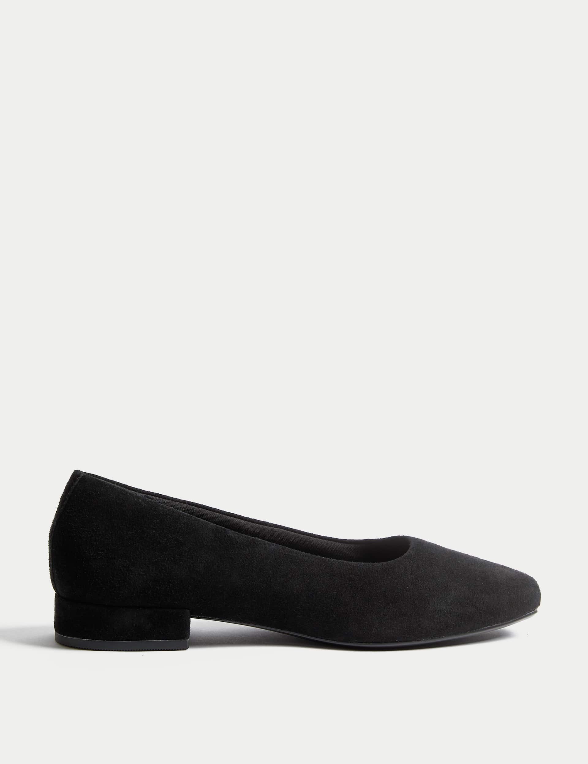 M&S Women's Leather Block Heel Pumps