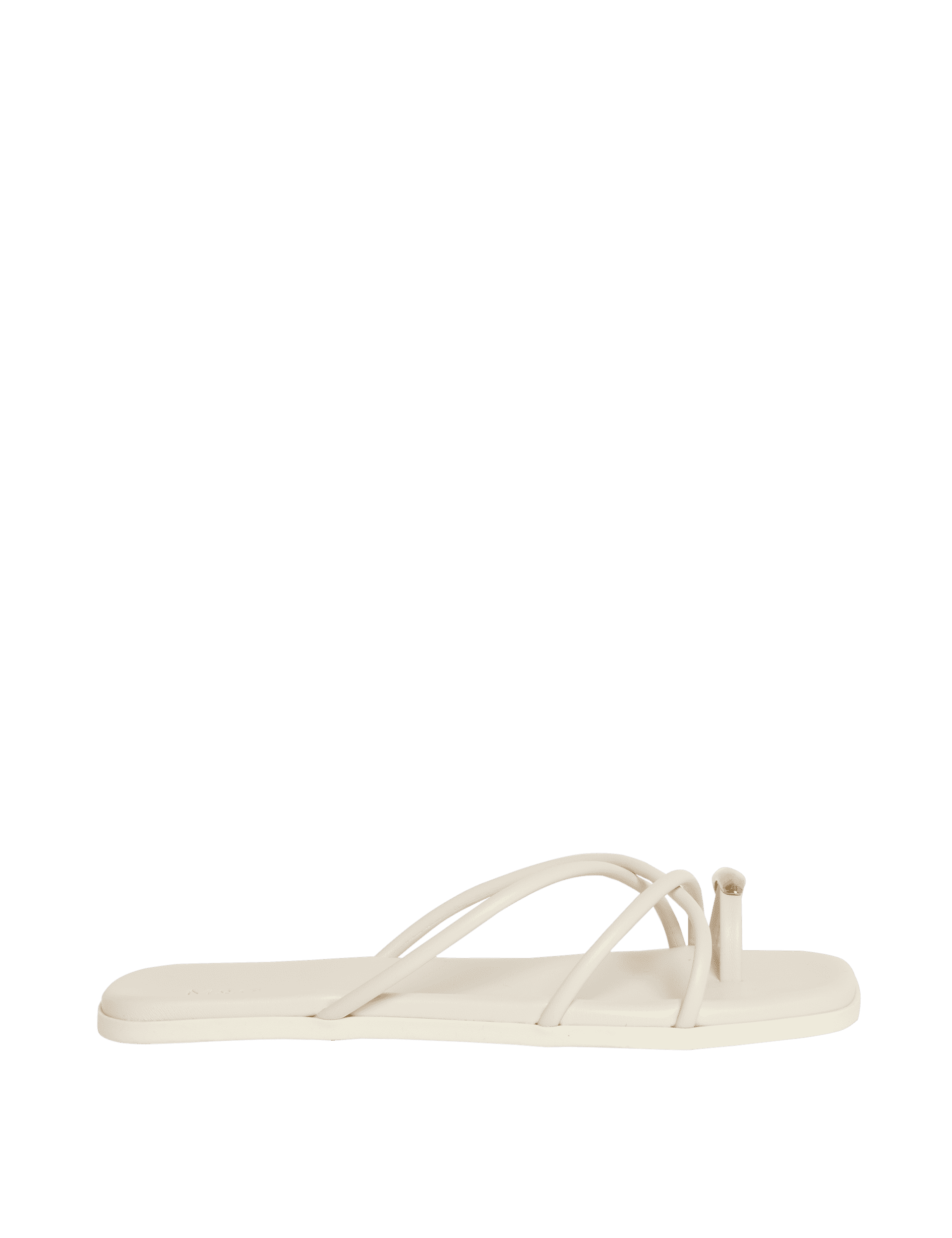 M&S Collection Women's Flat Toe Loop Mules - 6 - White, White,Black