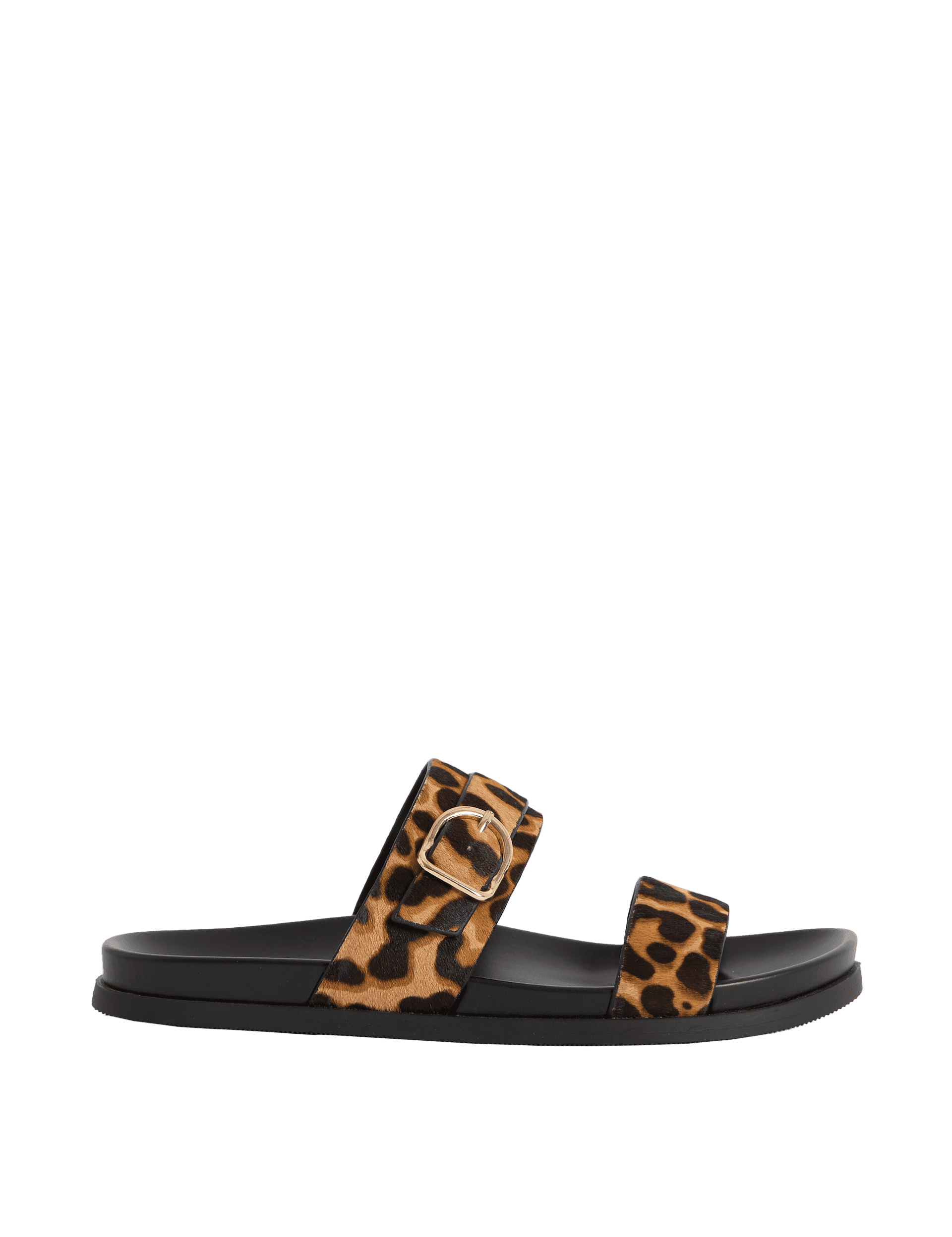 M&S Collection Women's Suede Leopard Print Sandals - 6 - Brown Mix, Brown Mix