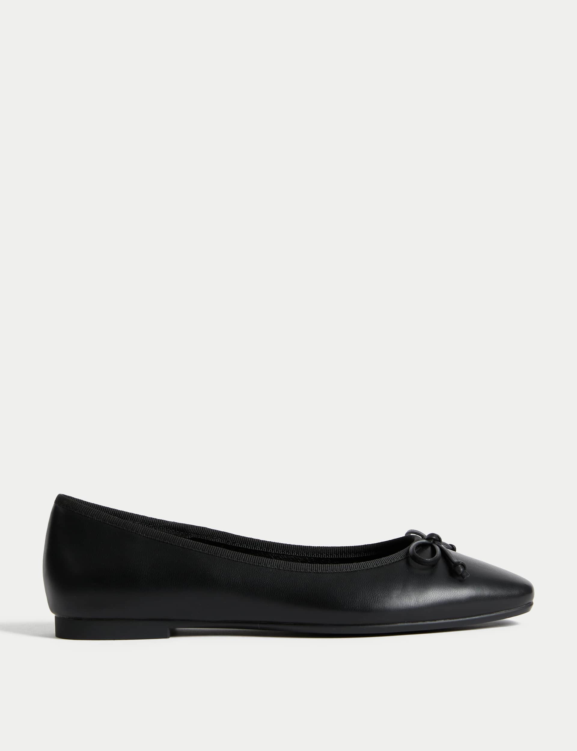 M&S Women's Bow Flat Ballet Pumps