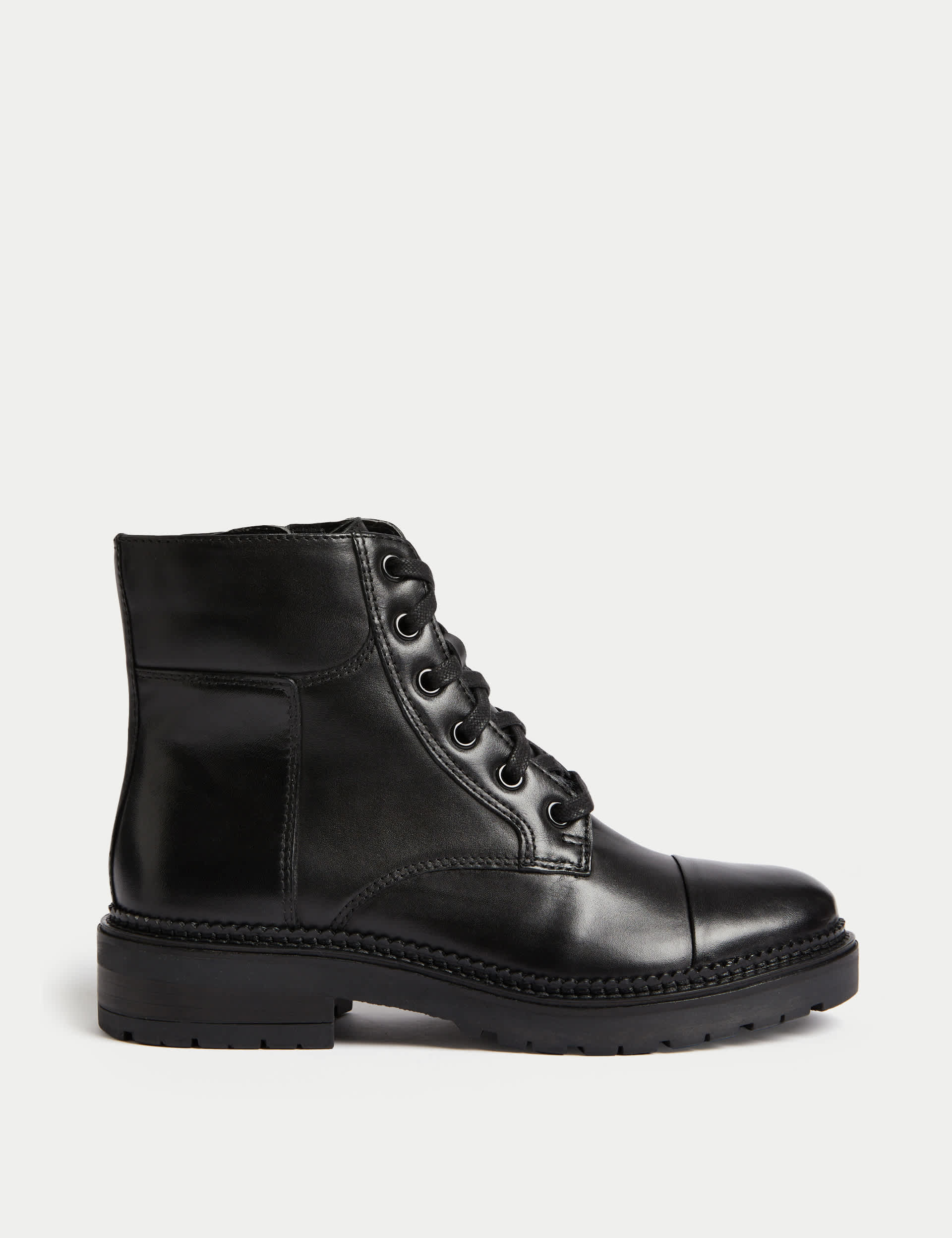 M&S Women's Leather Lace Up Ankle Boots
