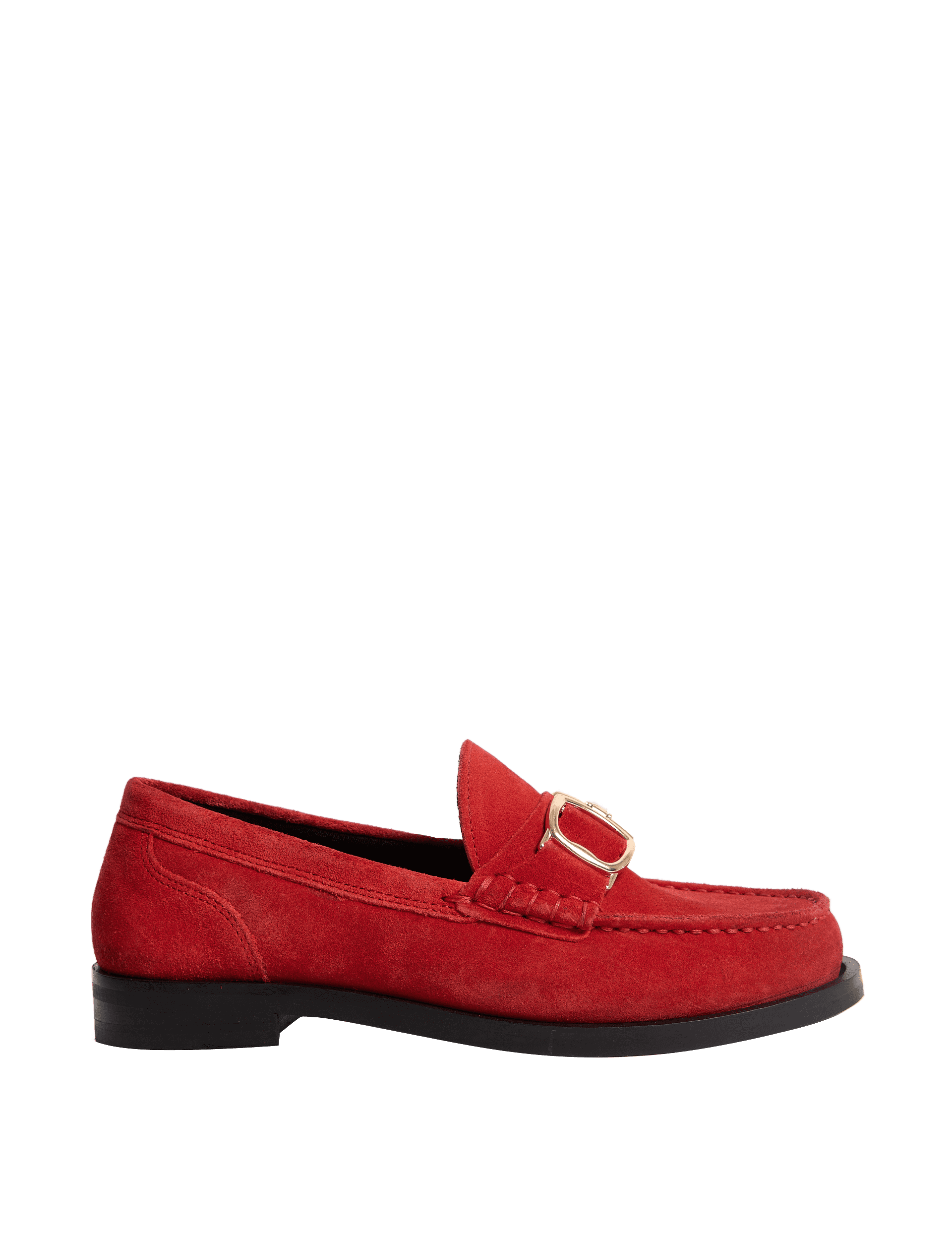 M&S Collection Women's Suede Trim Loafers - 6 - Red, Brown,Red