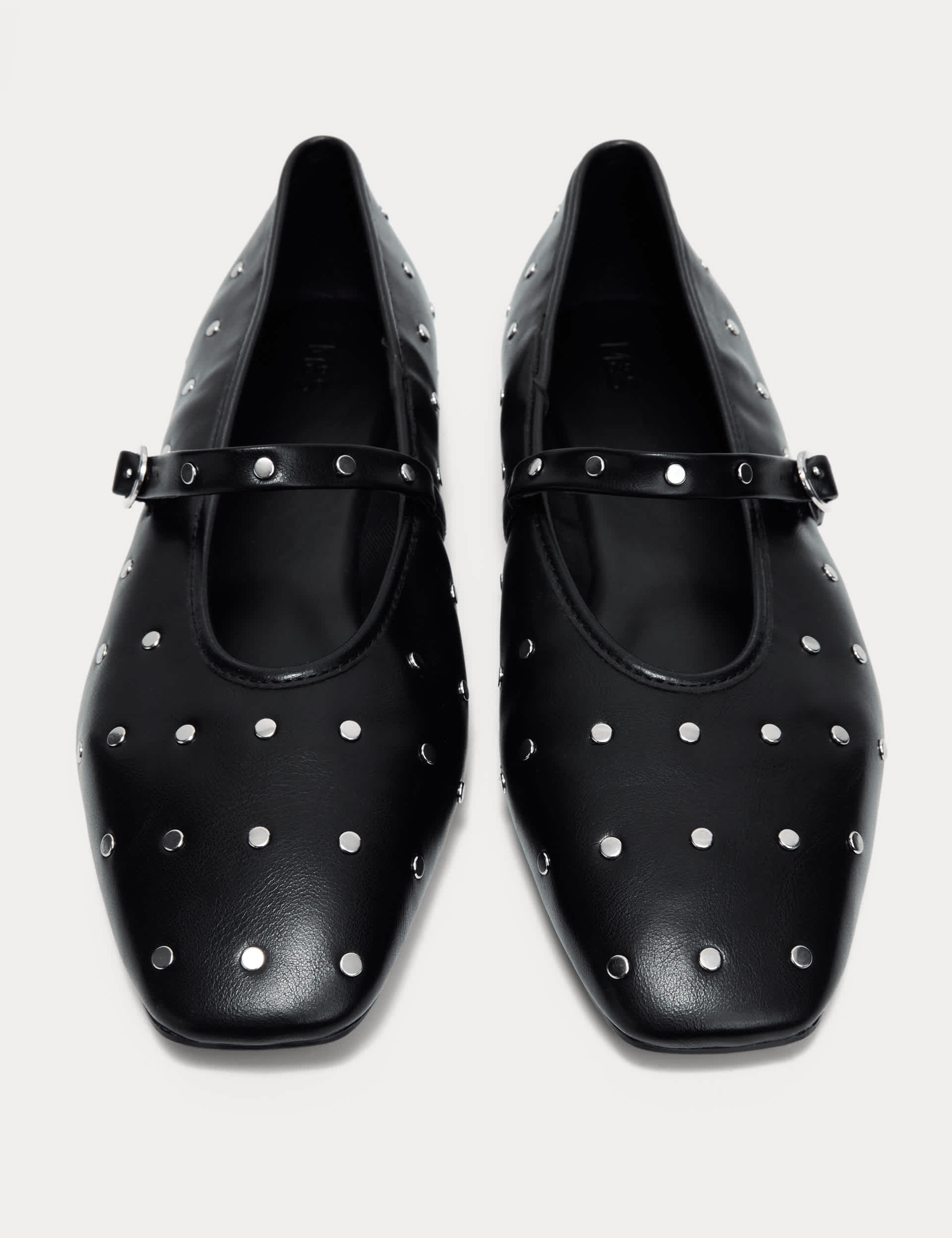M&S Women's Studded Buckle Flat Ballet Pumps