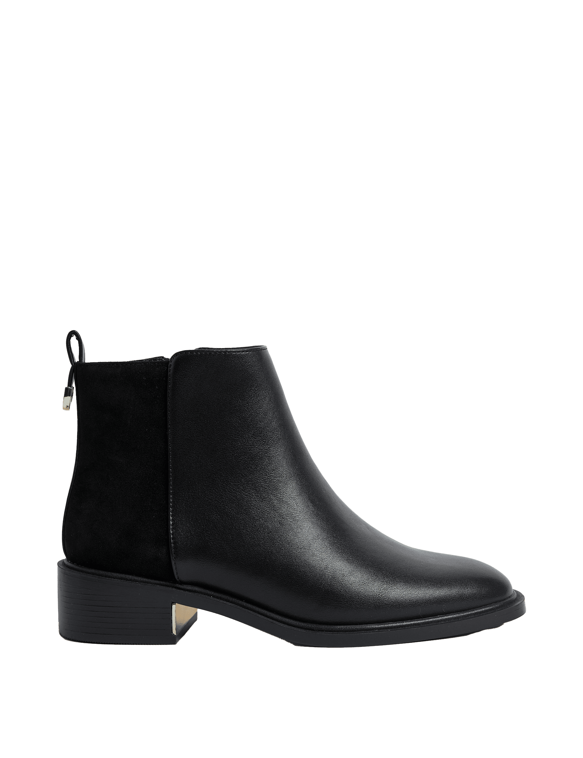 M&S Collection Women's Flatform Ankle Boots - 6 - Black, Black