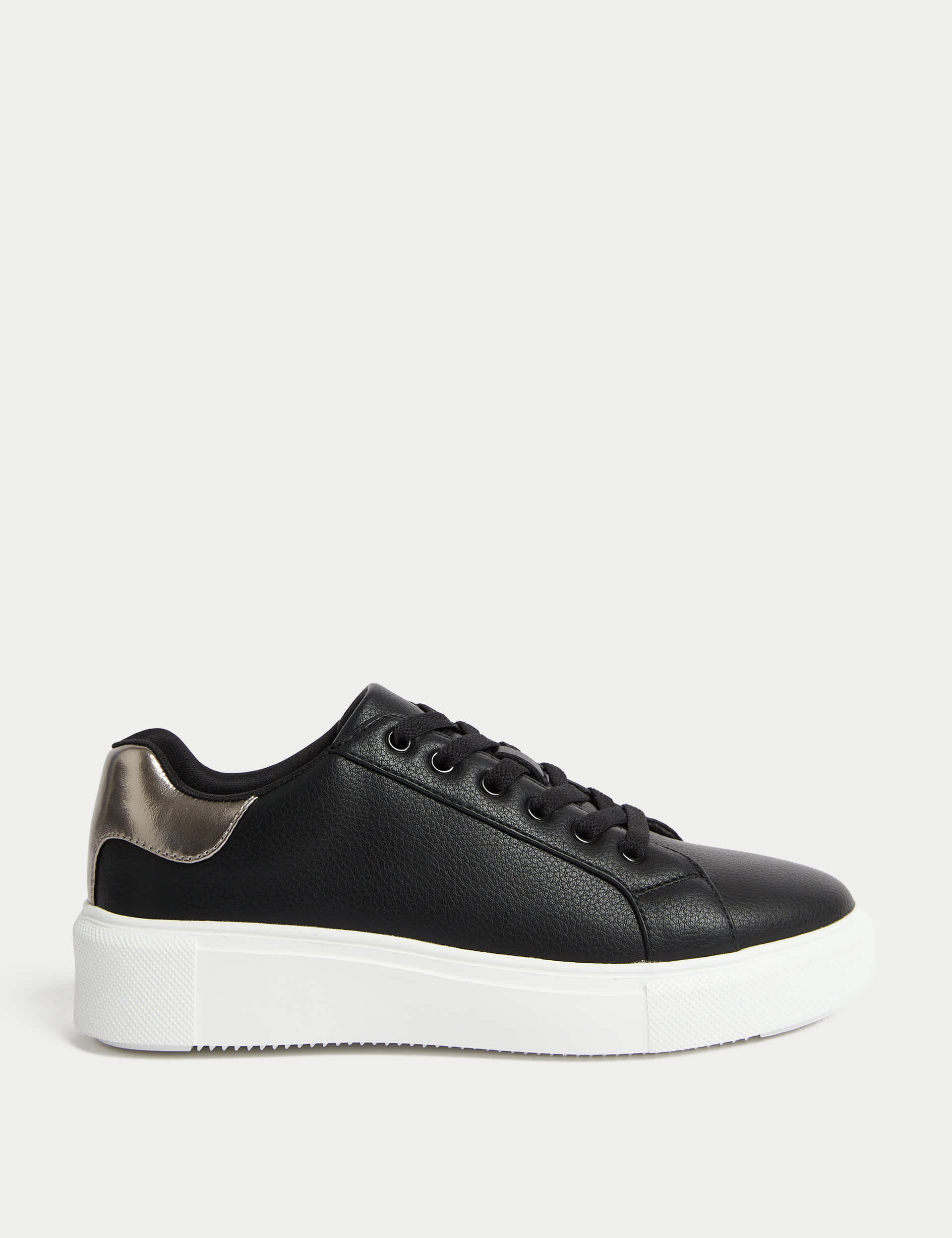 M&S Women's Lace Up Platform Trainers