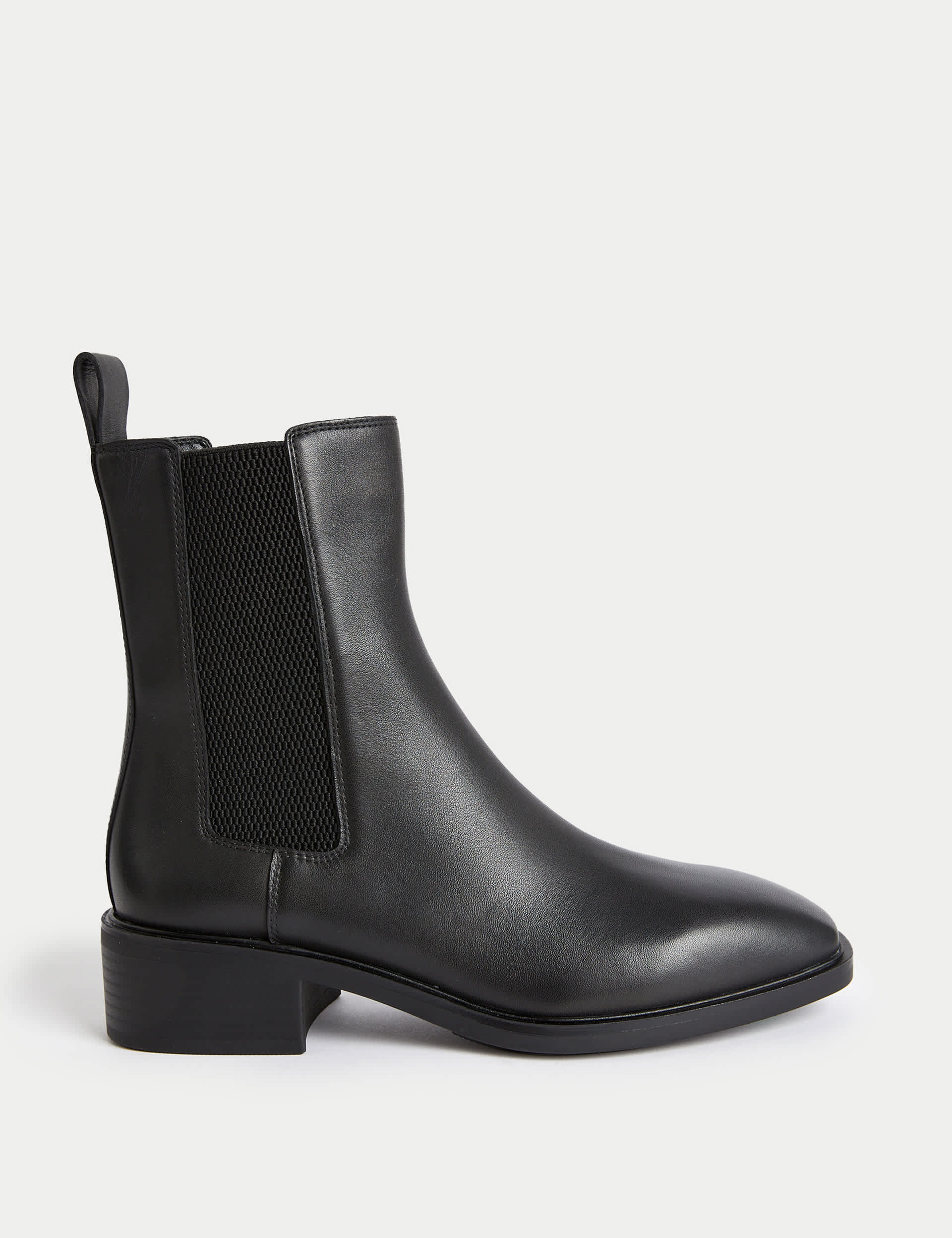 M&S Women's Leather Chelsea Chisel Toe Boots