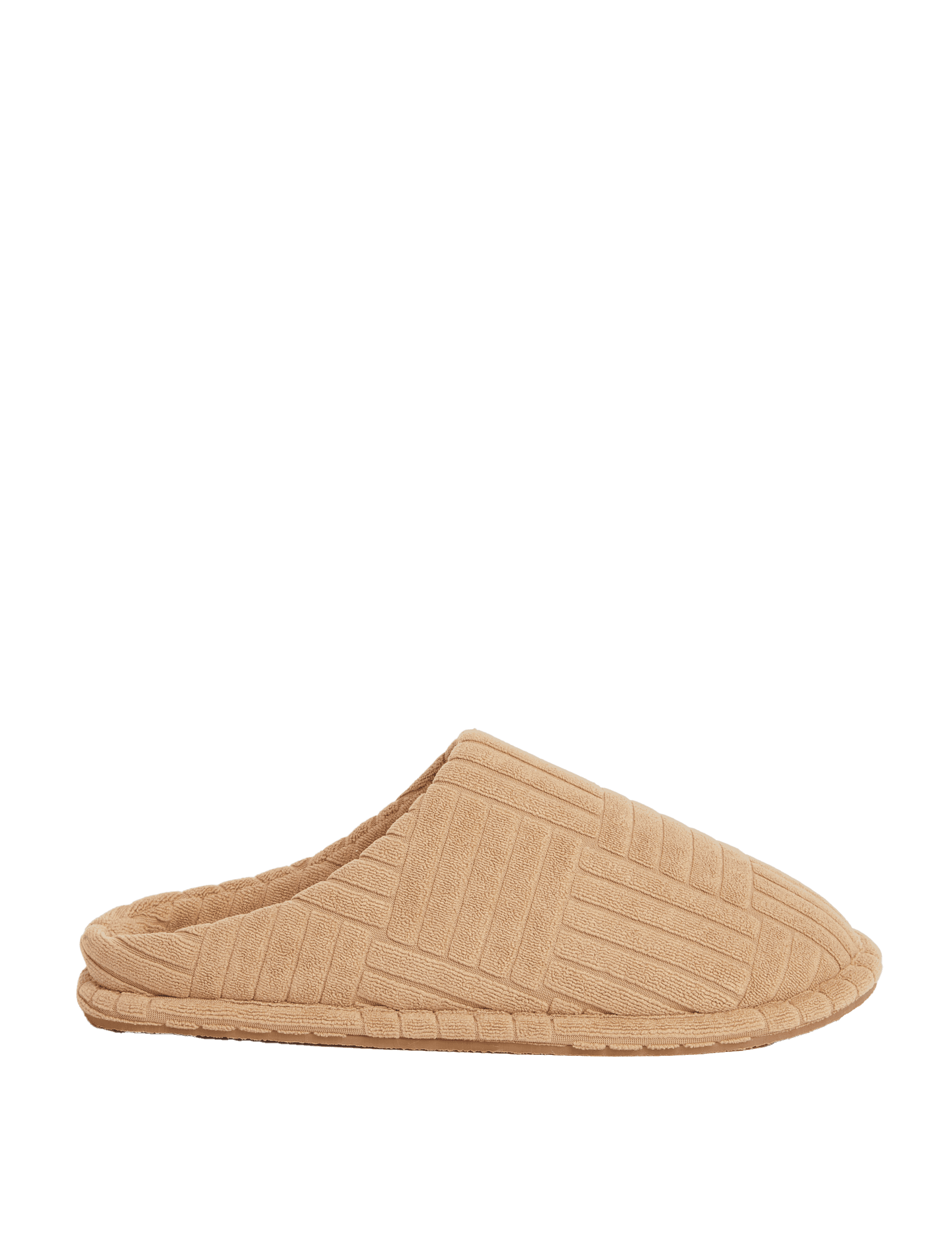 M&S Collection Women's Round Toe Mule Slippers - 6 - Camel, Camel,Cream