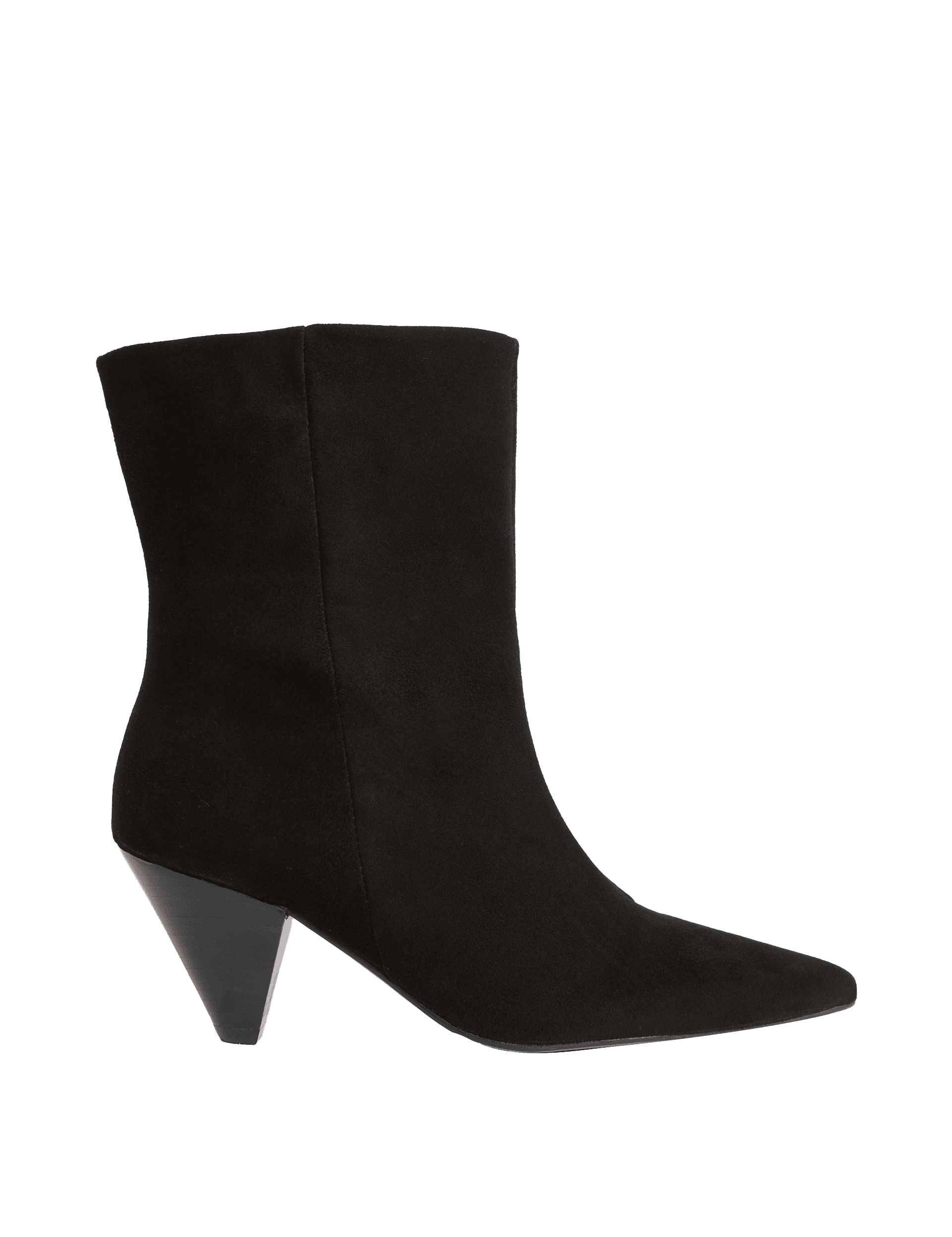 Autograph Women's Suede Block Heel Boots - 6 - Black, Black,Taupe