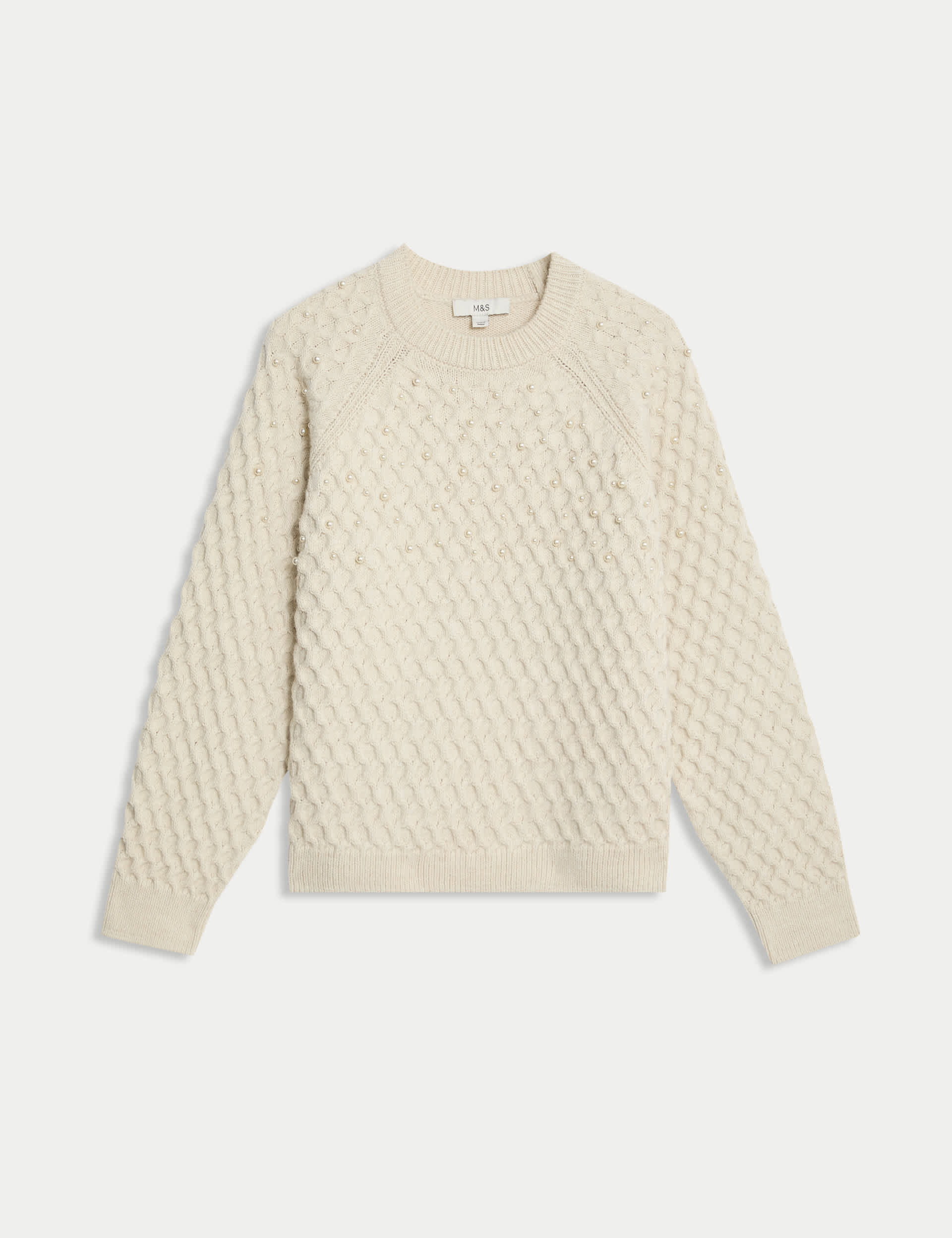 M&S Women's Cable Knit Embellished Jumper