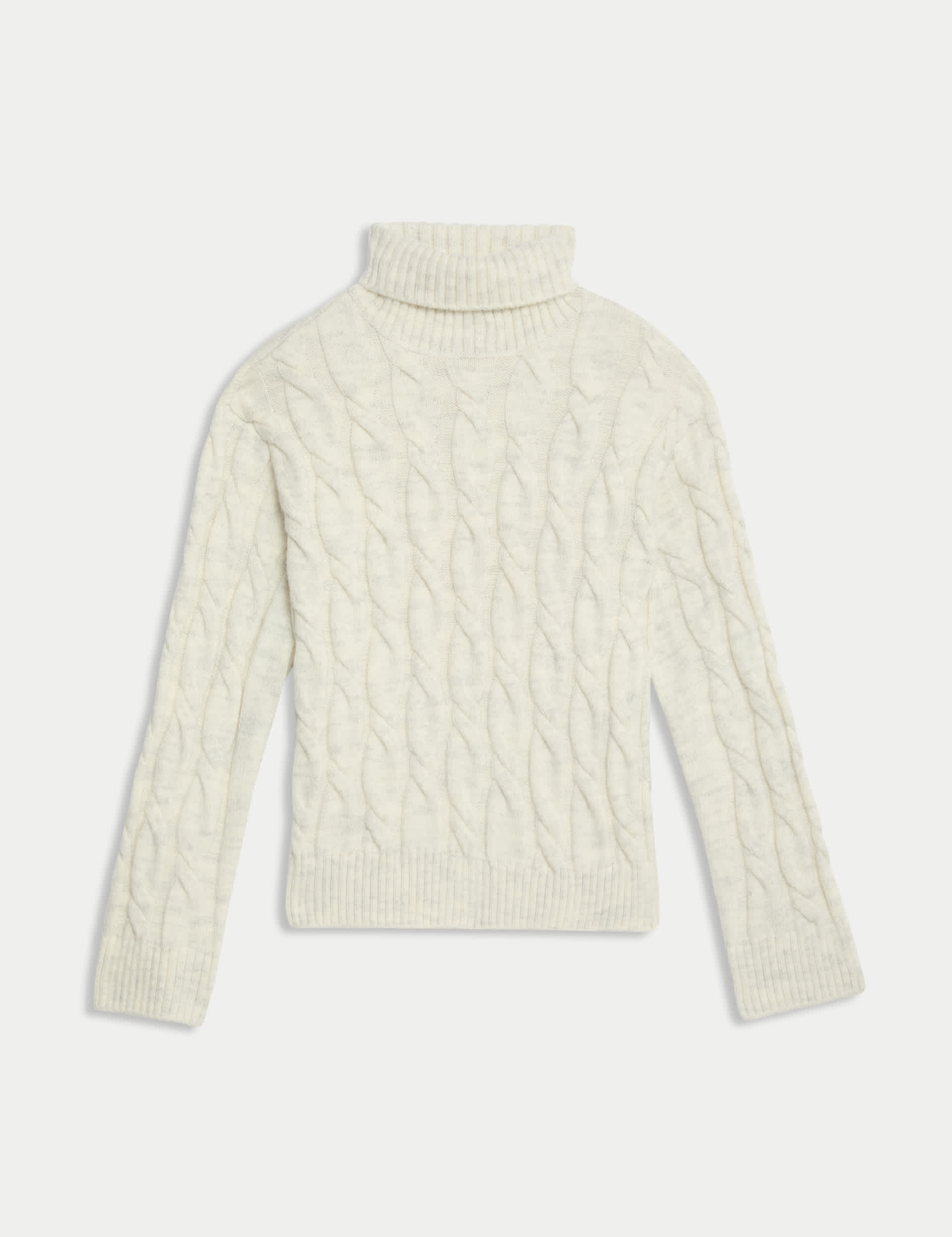 M&S Women's Cable Knit Roll Neck Jumper