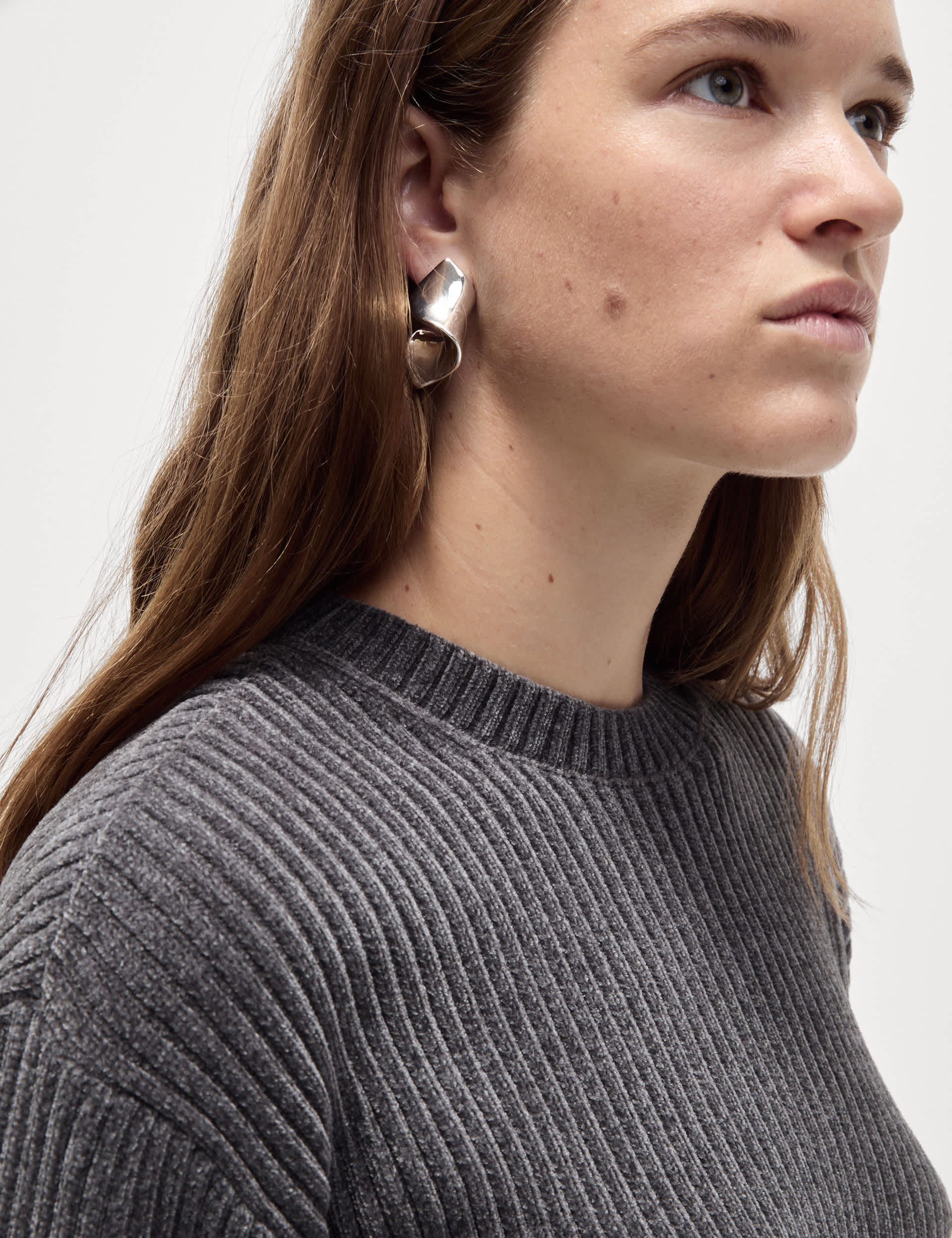 M&S Women's Chenille Ribbed Crew Neck Jumper