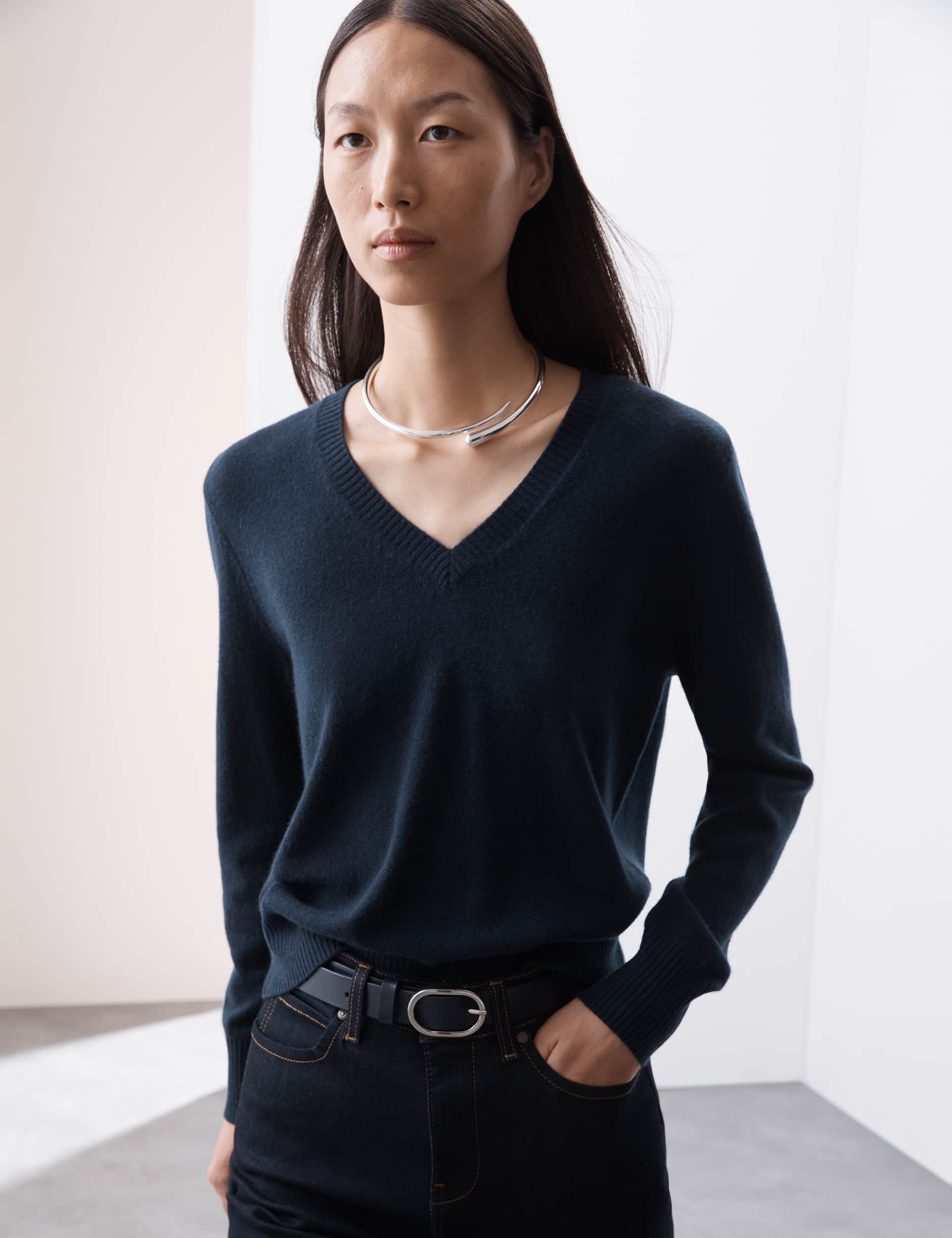 Autograph Women's Pure Cashmere V-Neck Jumper