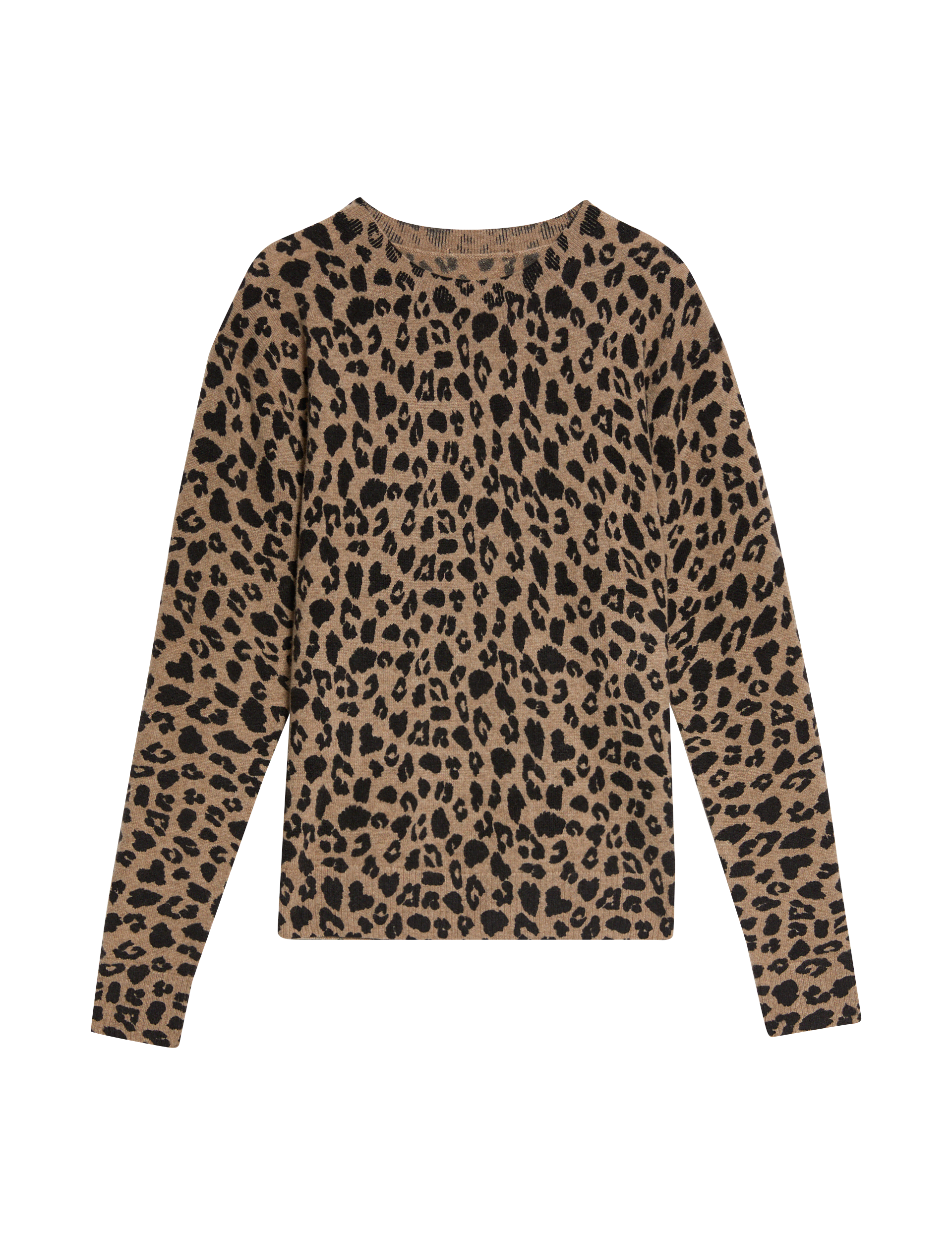 Autograph Women's Pure Cashmere Animal Print Jumper - 12 - Neutral, Neutral