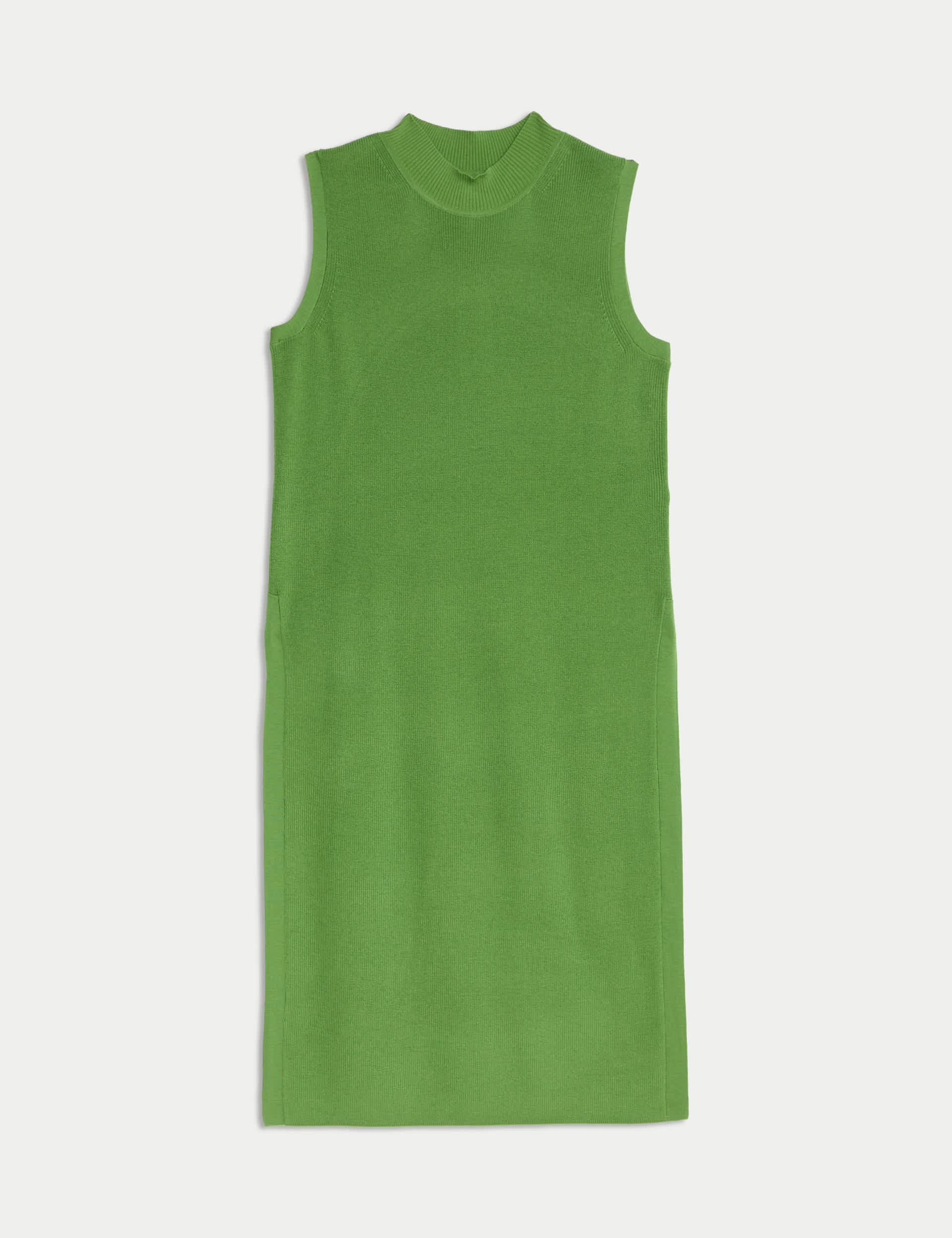 M&S Women's Pure Merino Wool Longline Knitted Vest - Bright Green, Bright Green,Black