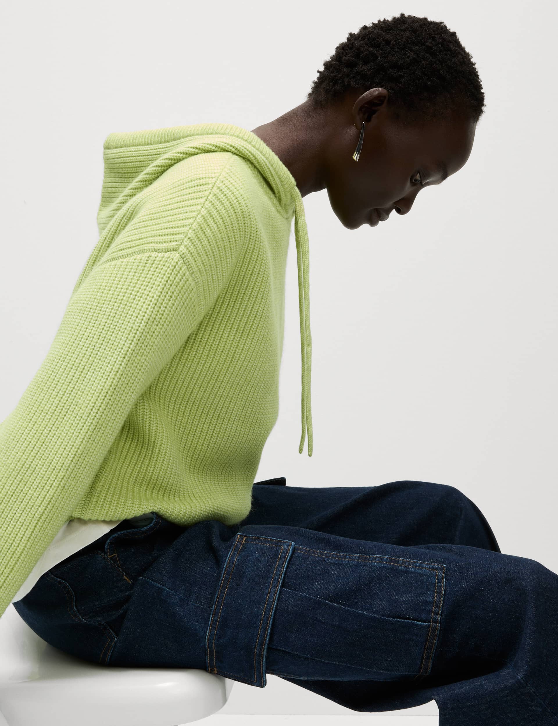 M&S Women's Cloud-Yarn Textured Knitted Hoodie