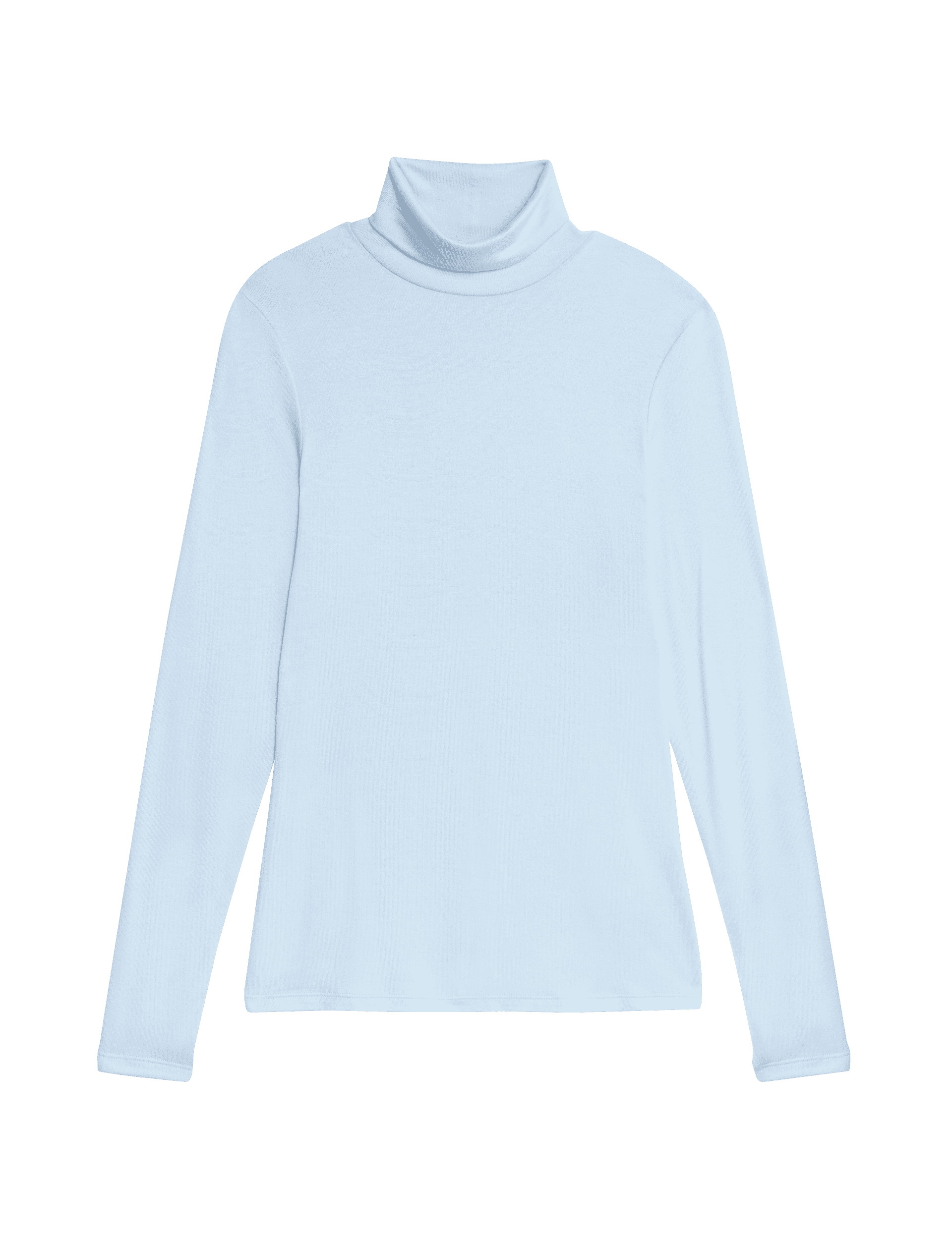 M&S Collection Women's Cosy Funnel Neck Slim Fit Top - 12 - Ice Blue, Neutral,Navy,Dark Green,Ice Bl