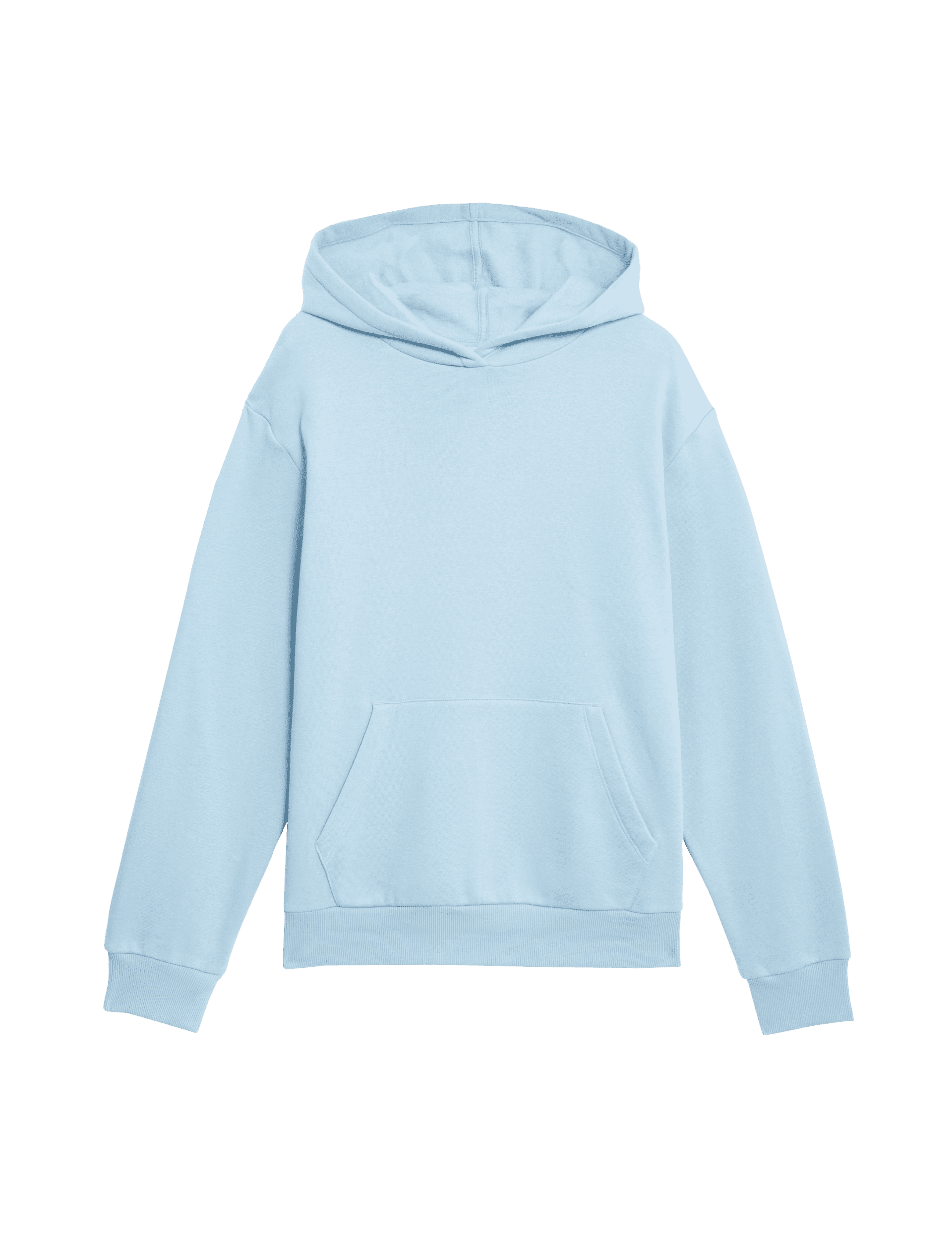 M&S Collection Women's Cotton Rich Hoodie - L - Light Airforce, Light Airforce