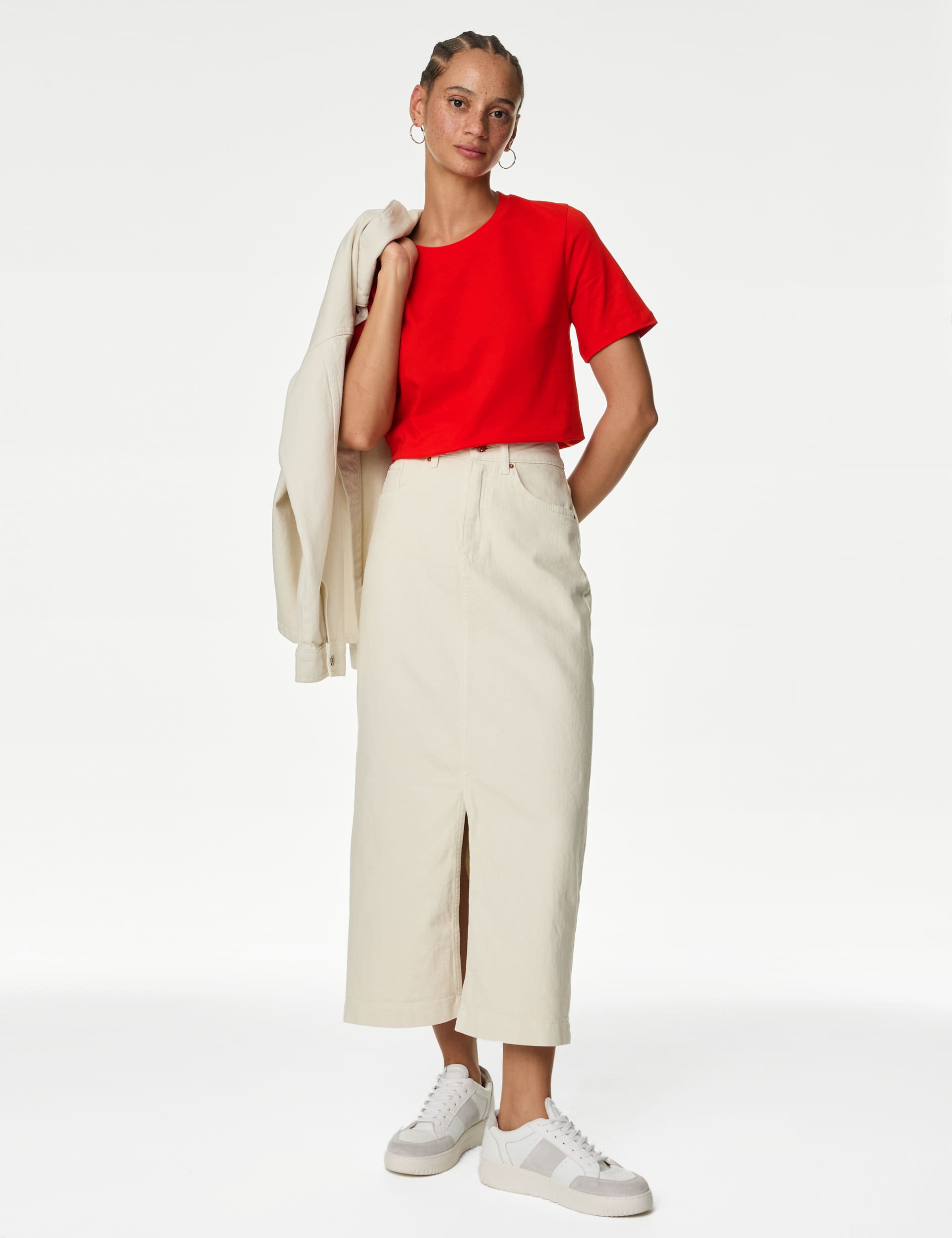 M&S Women's Pure Cotton Everyday Fit T-Shirt