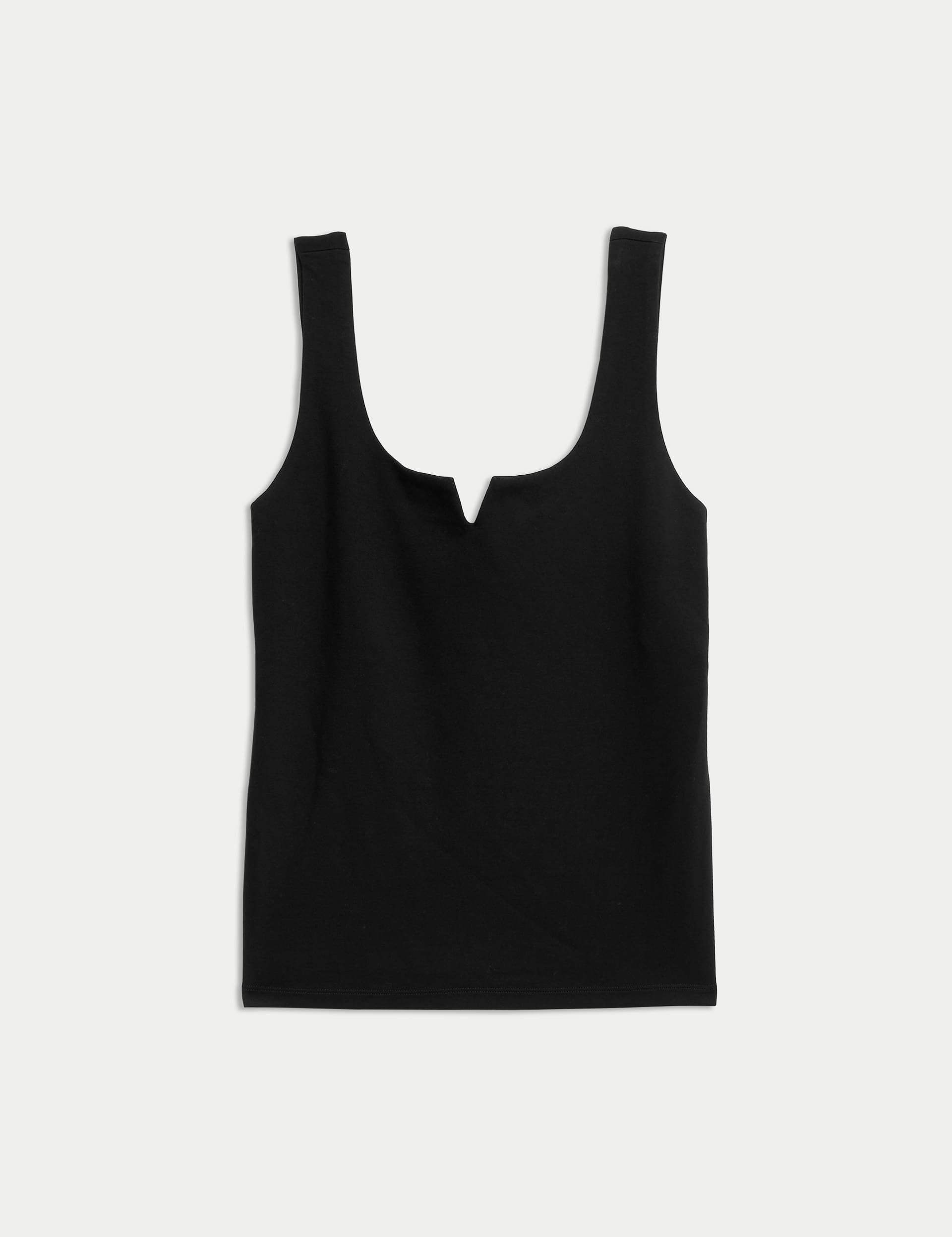 M&S Women's Jersey Cami Top - 12REG - Black, Black