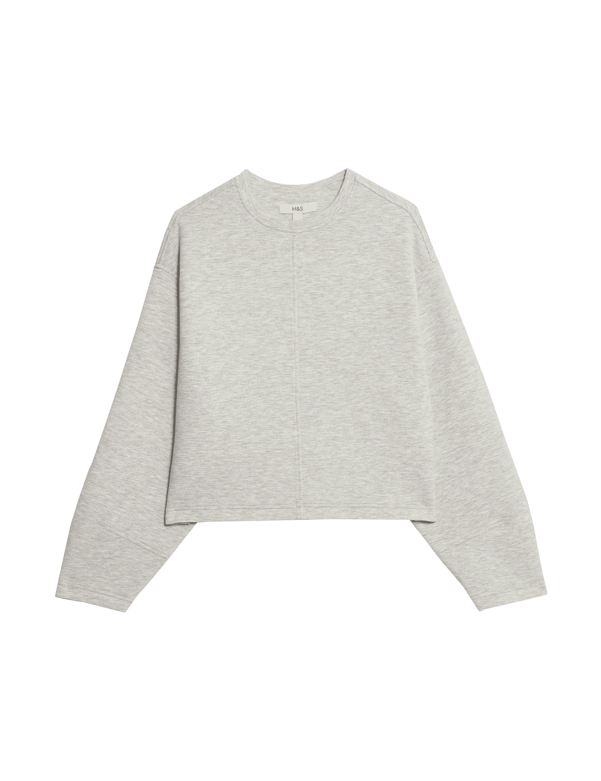 M&S Collection Women's Jersey Textured Sweatshirt - M - Grey, Grey