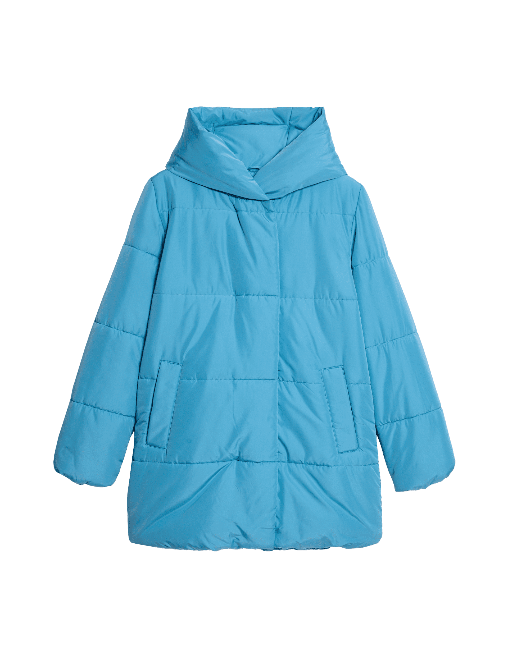 M&S Collection Women's Thermowarmth Stormwear Quilted Duvet Coat - 10 - Turquoise, Turquoise