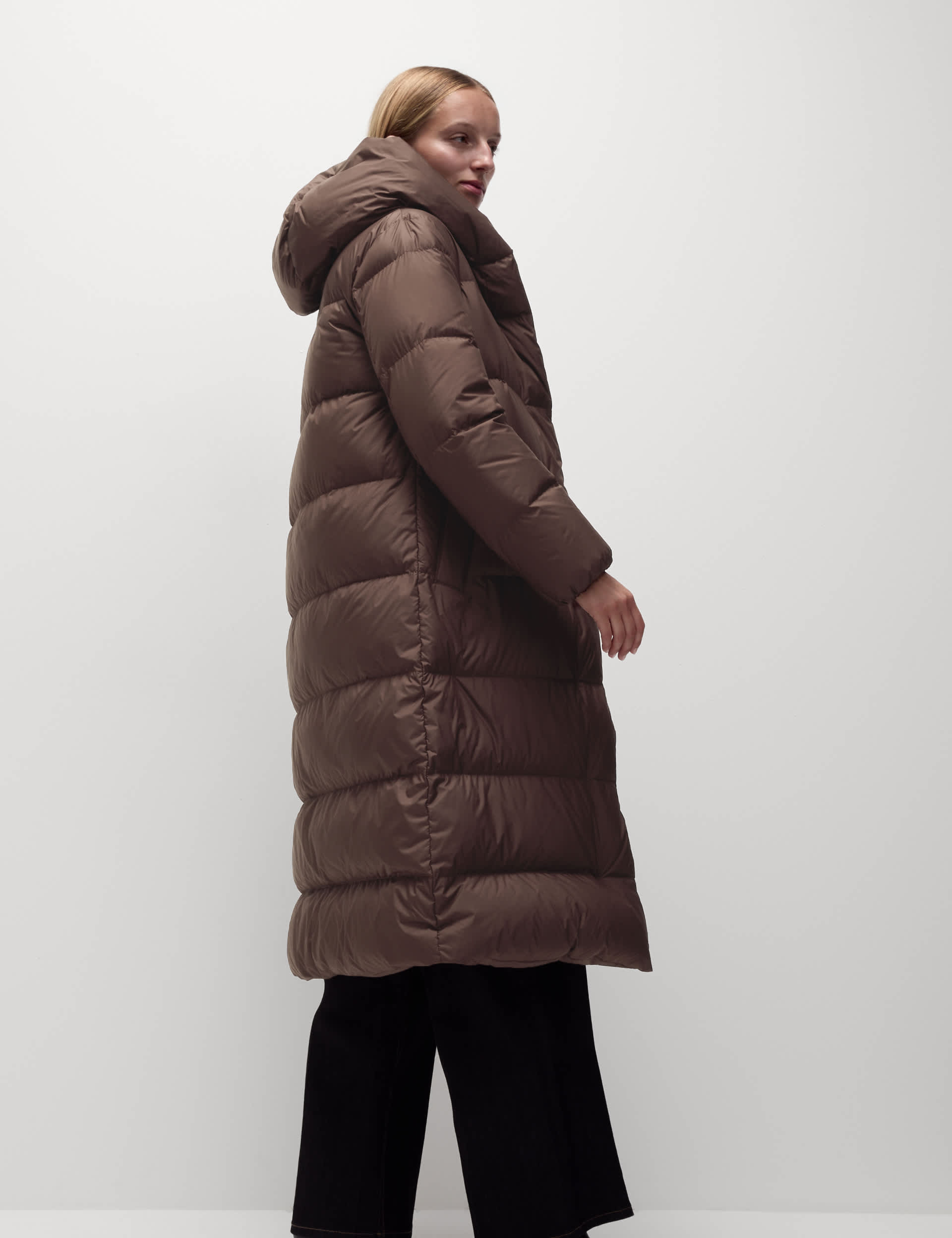 M&S Women's Feather And Down Longline Puffer Coat