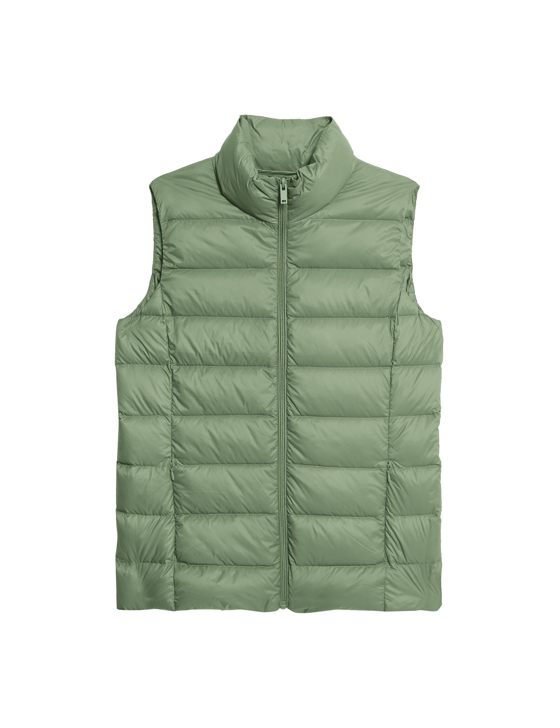 M&S Collection Women's Feather & Down Quilted Packaway Puffer Gilet - 16 - Bright Sage, Bright Sage,