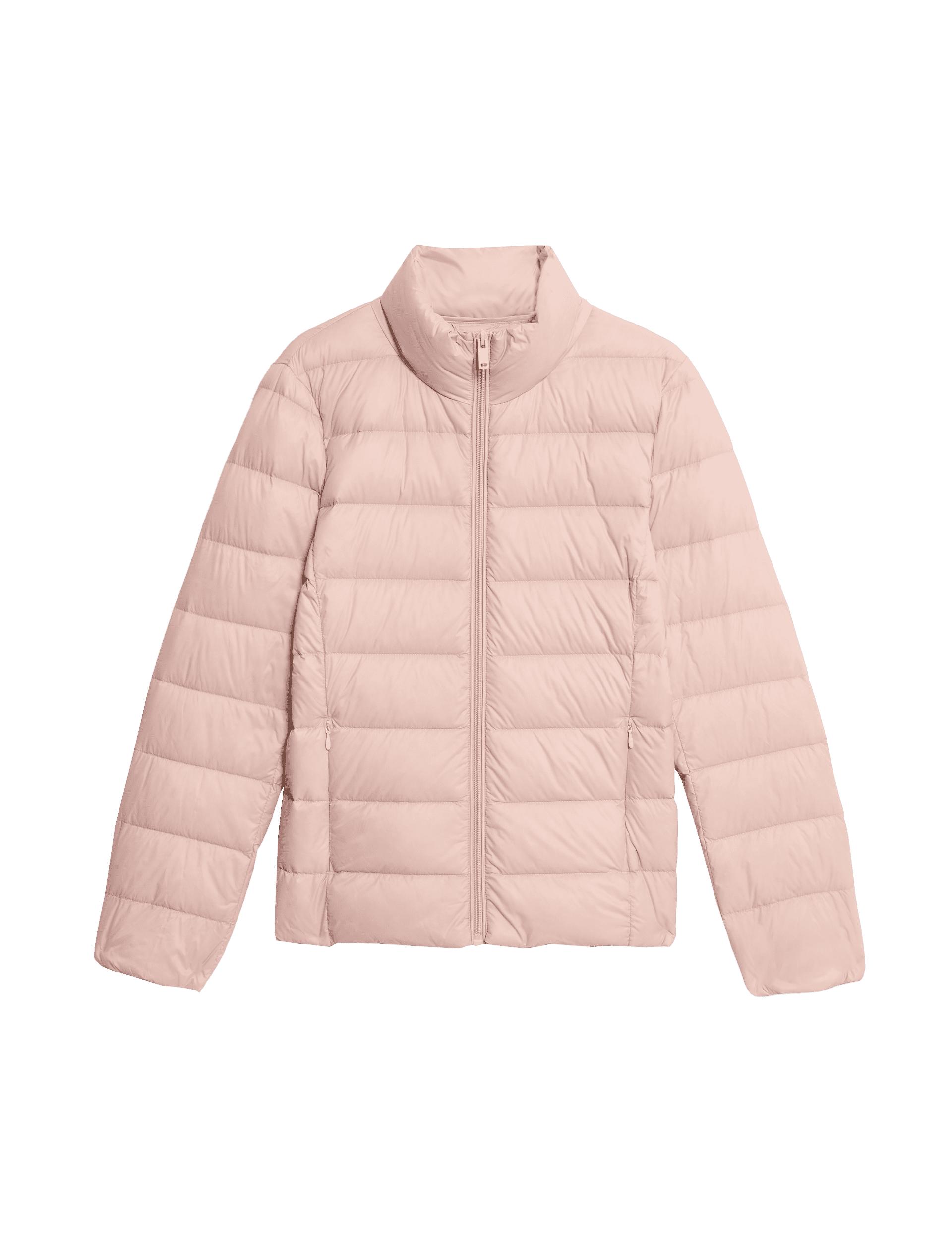 M&S Collection Women's Petite Feather & Down Packaway Puffer Jacket - 12PET - Pink Shell, Black,Pink