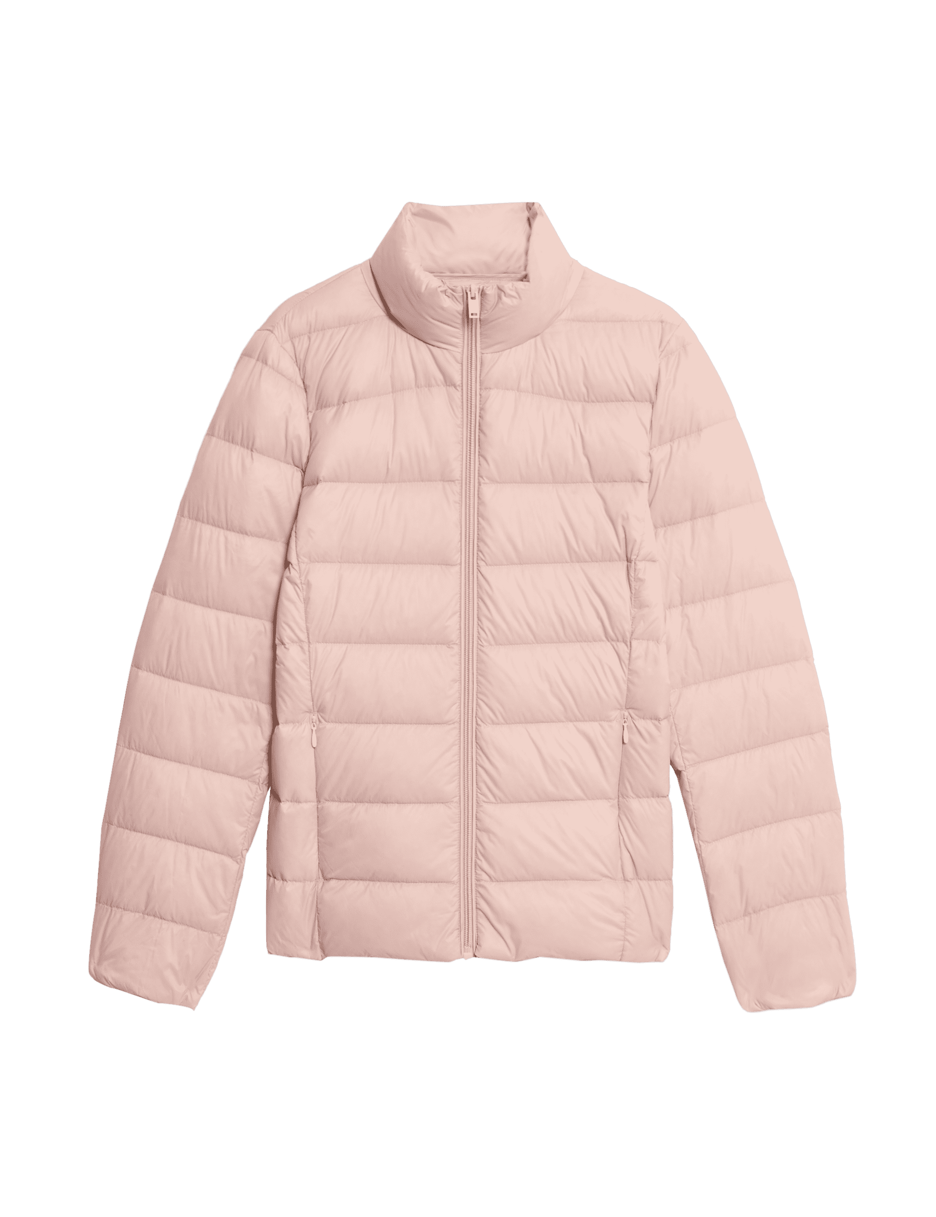 M&S Collection Women's Feather & Down Quilted Packaway Puffer Jacket - 14 - Pink Shell, Black,Pink S