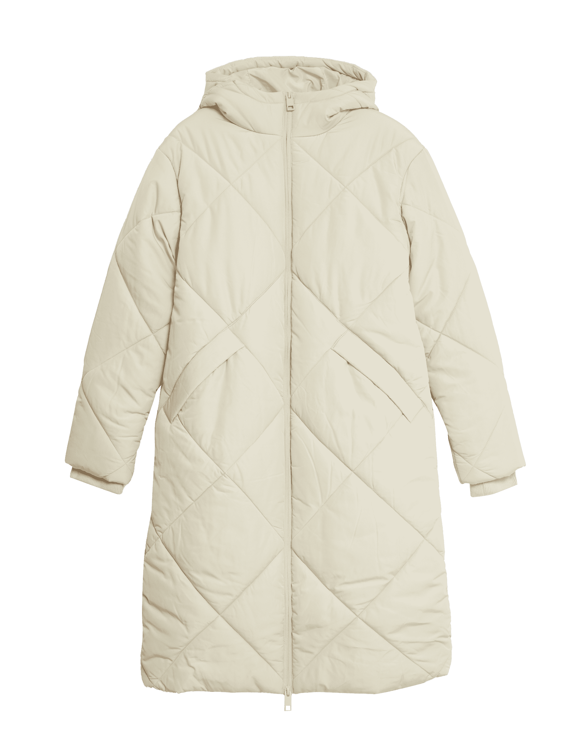 M&S Collection Women's Thermowarmth Diamond Quilted Padded Coat - 12 - Beige, Beige,Bright Sage,Bla