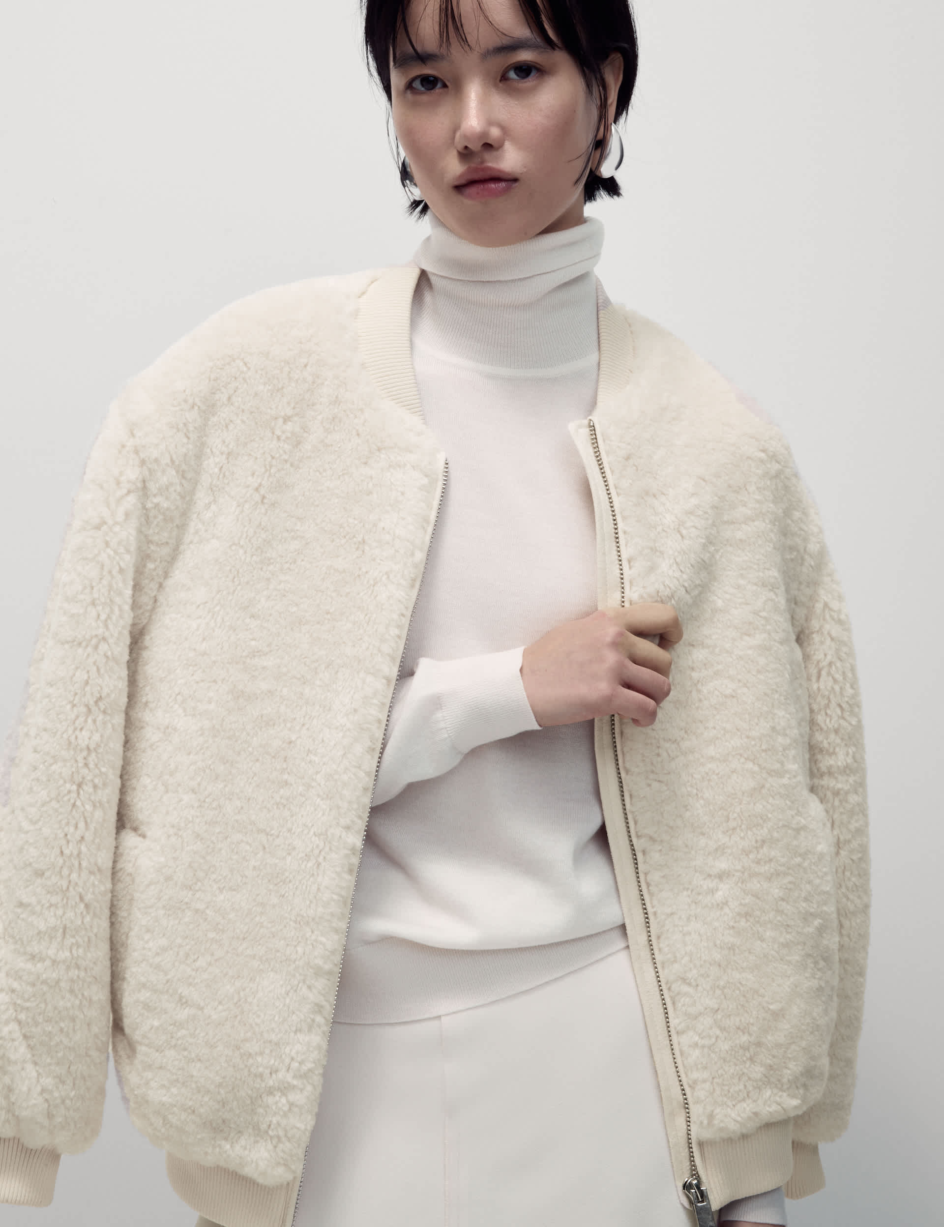 M&S Women's Faux Fur Bomber Jacket