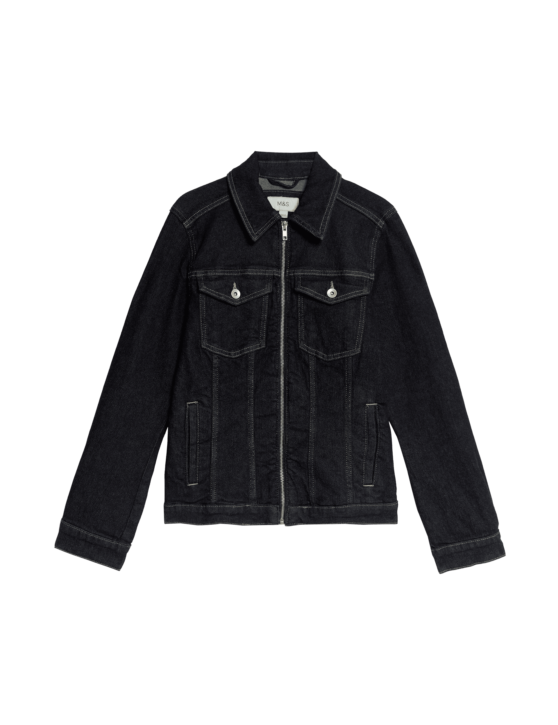 M&S Collection Women's Denim Waisted Jacket - 10 - Dark Indigo, Dark Indigo