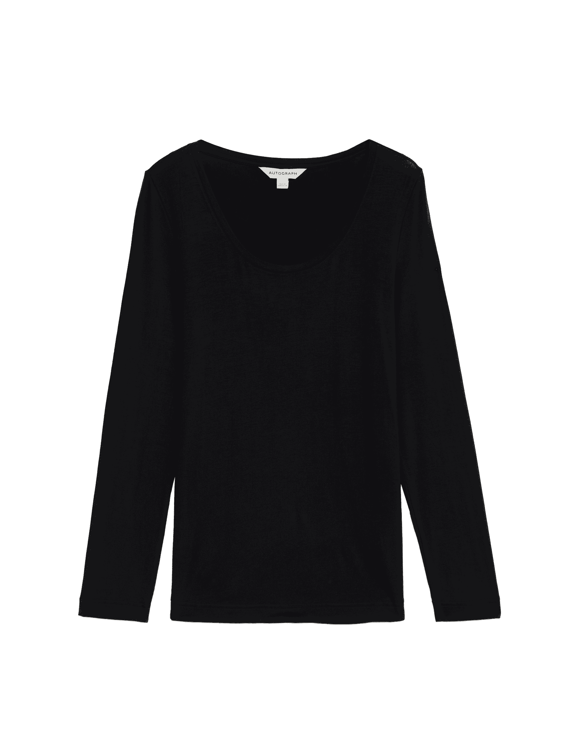 Autograph Women's Jersey Scoop Neck Top - 24 - Black, Black,Soft White