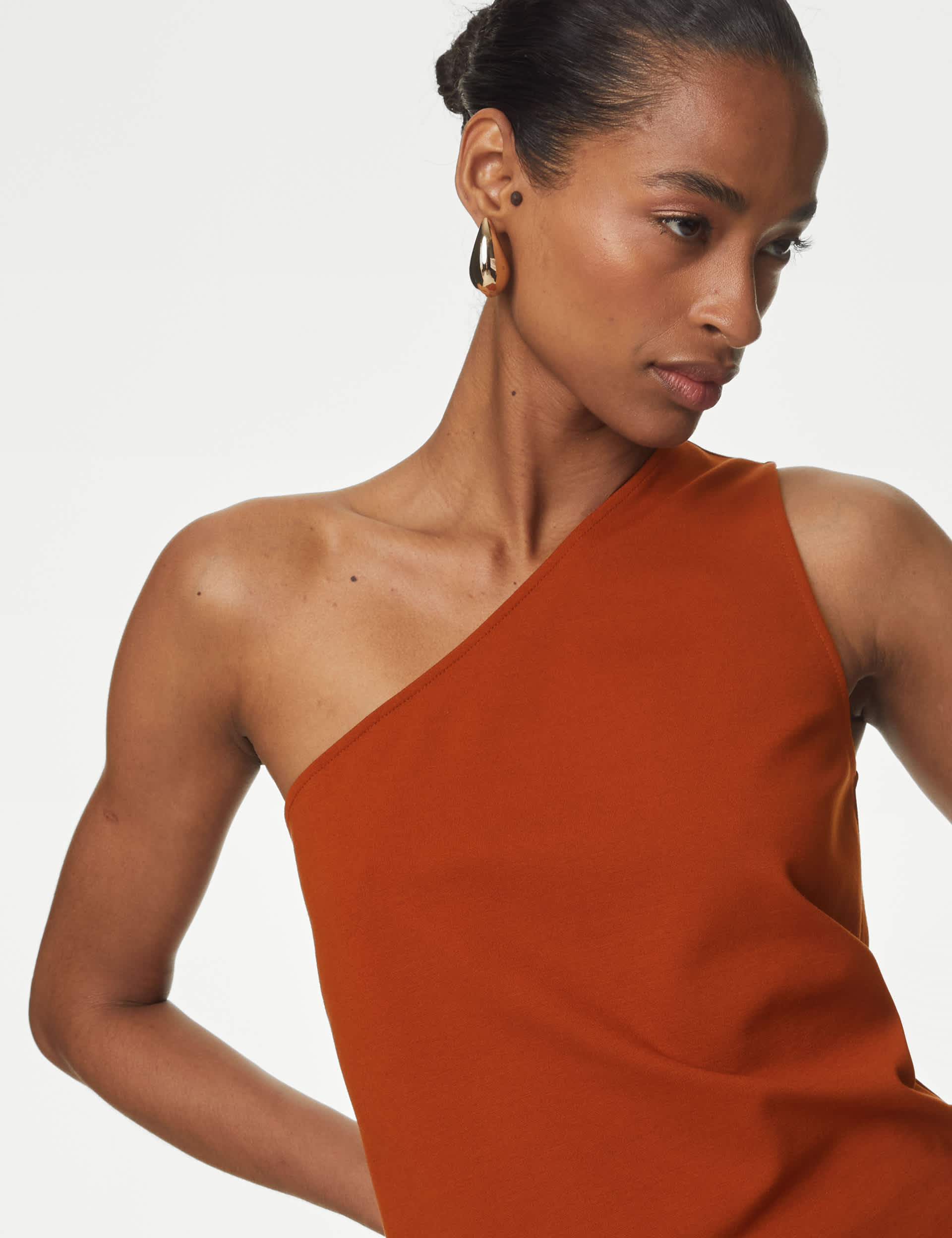 Autograph Women's Jersey One Shoulder Top - 14 - Cognac, Cognac