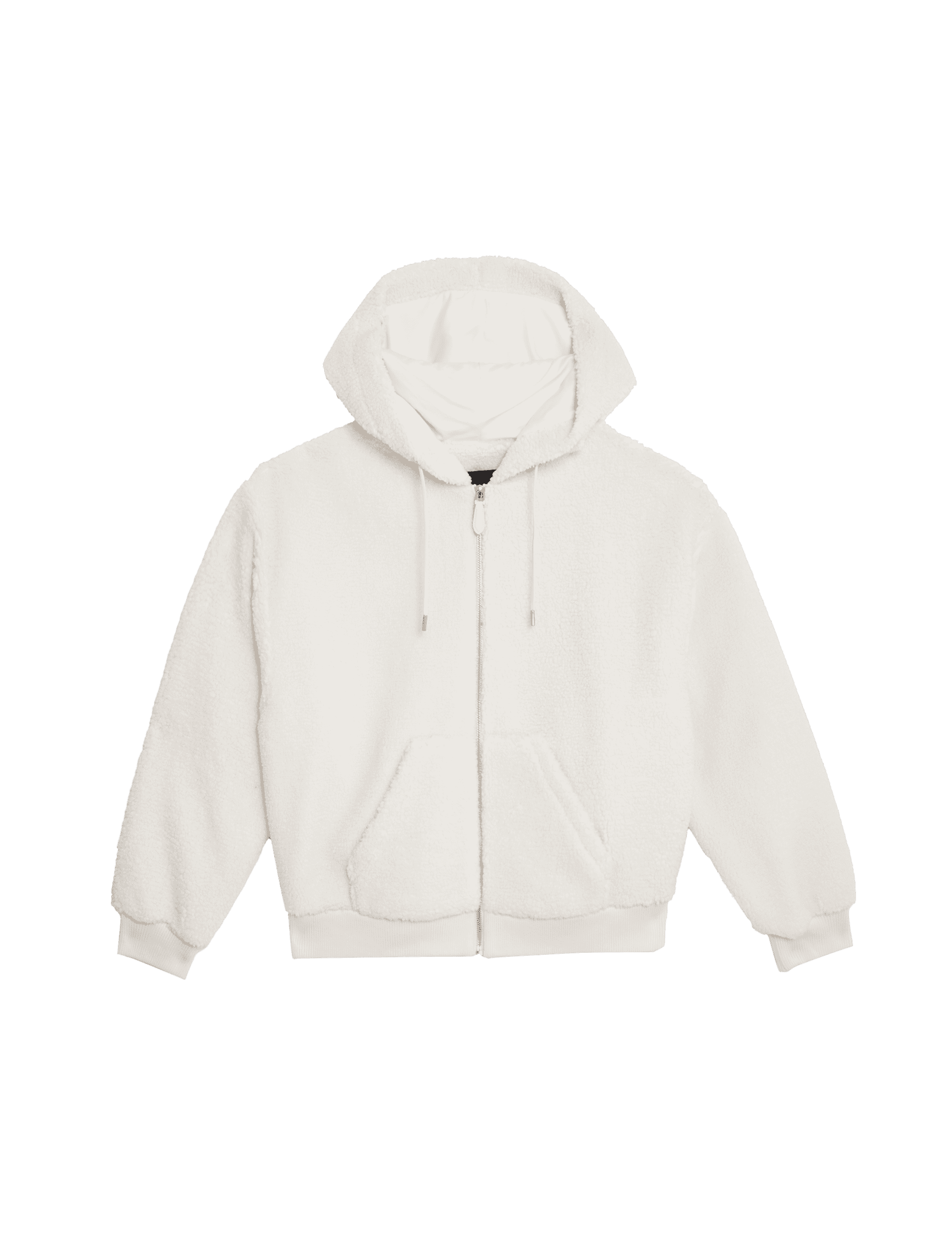 Autograph Women's Borg Hooded Jacket - 10 - Ivory, Ivory