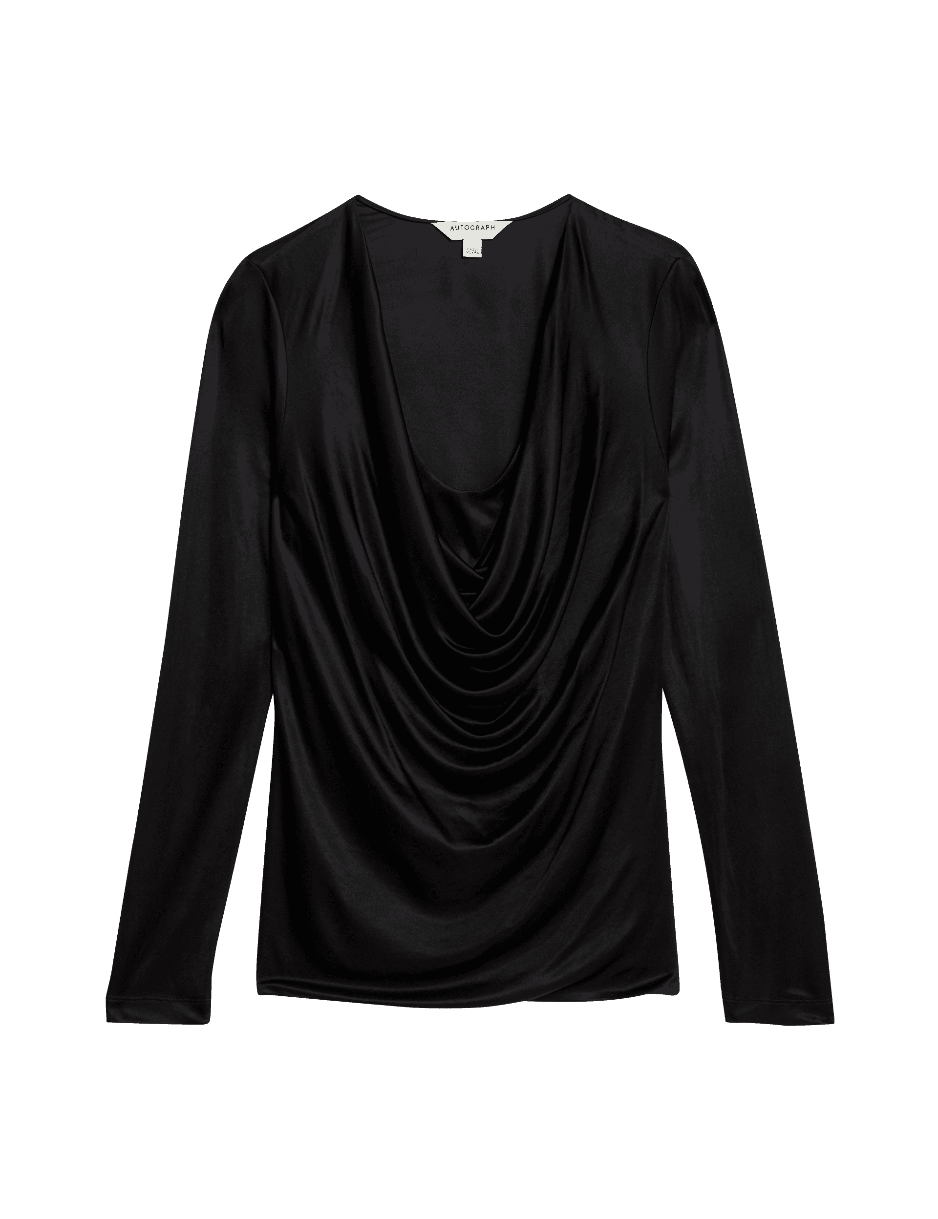 Autograph Women's Jersey Cowl Neck Top - 12 - Black, Black