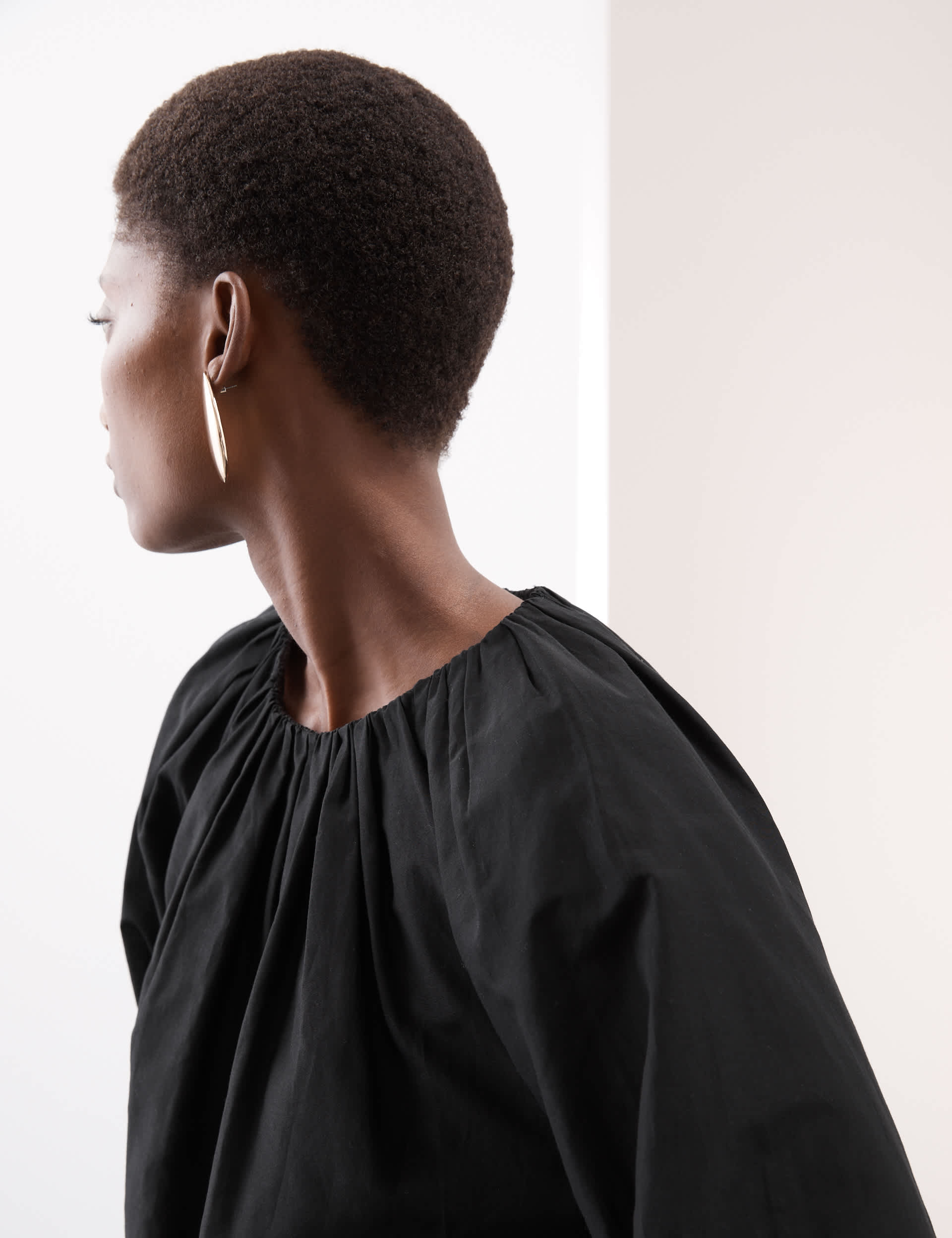 Autograph Women's Silk Blend Gathered Neck Relaxed Blouse