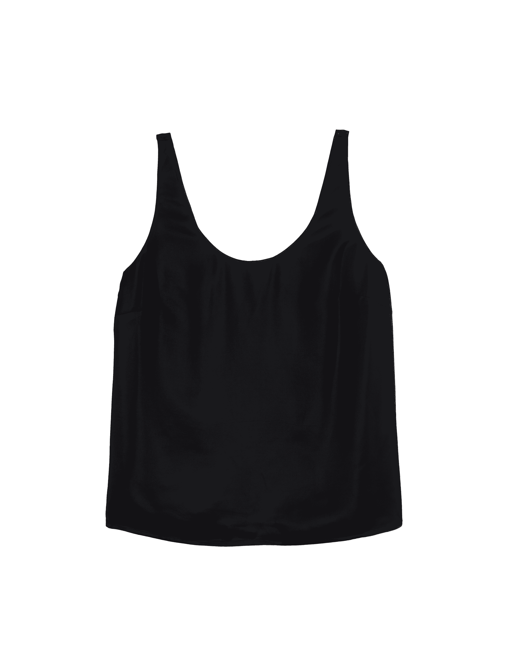 Autograph Women's Satin Scoop Neck Cami Top - 12 - Black, Ivory,Black