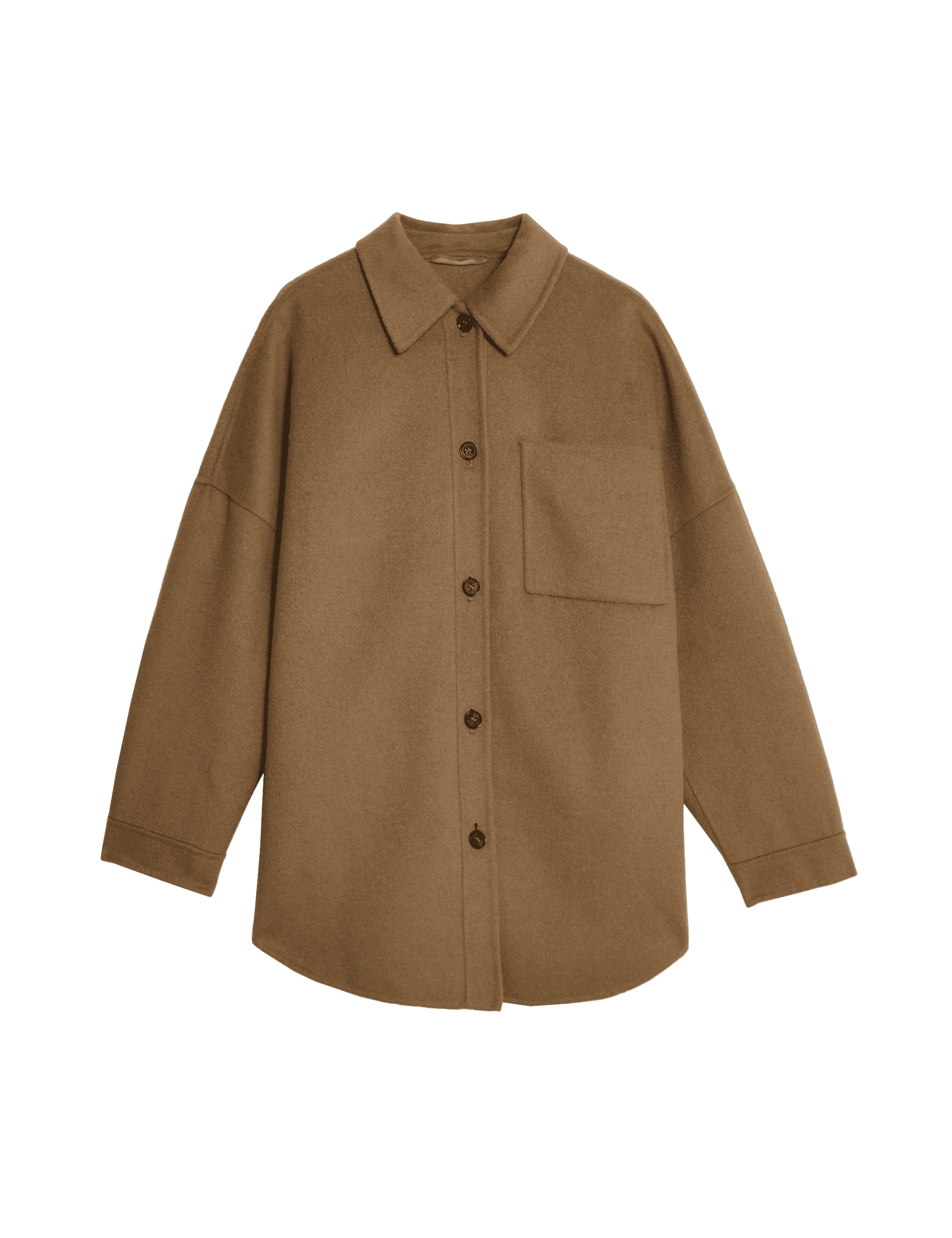 Autograph Women's Wool Blend Collared Shacket - 14 - Caramel, Caramel