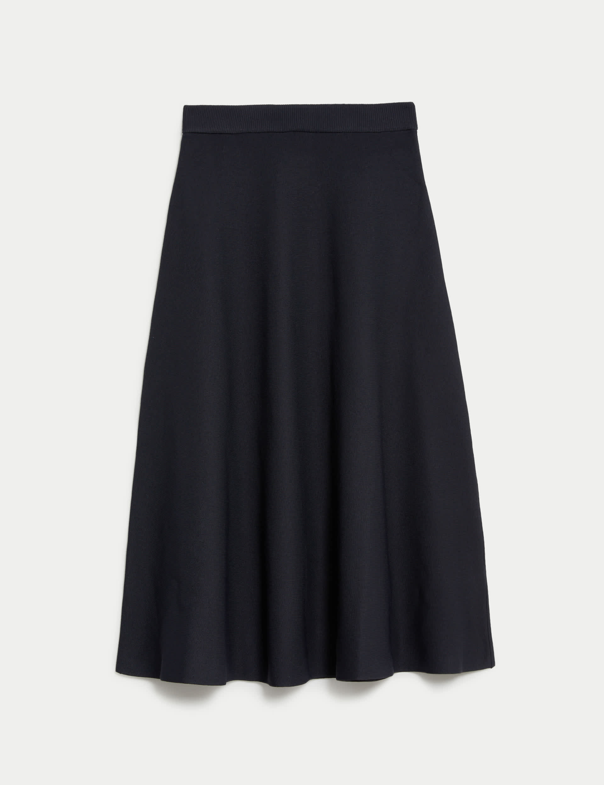 Autograph Women's Knitted Midi A-Line Skirt - 12 - Dark Navy, Dark Navy