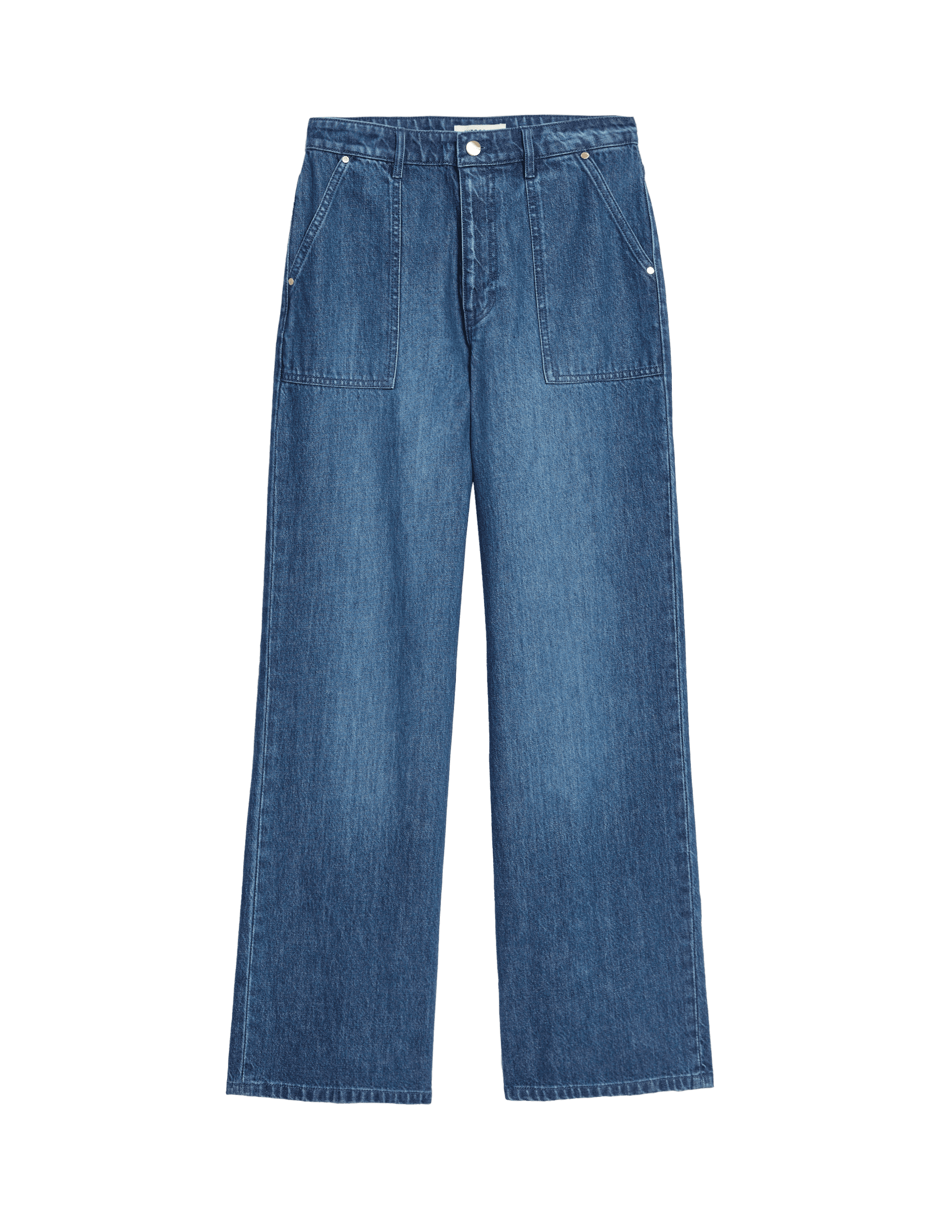 Autograph Women's High Waisted Straight Leg Carpenter Jean - 14REG - Light Indigo, Light Indigo