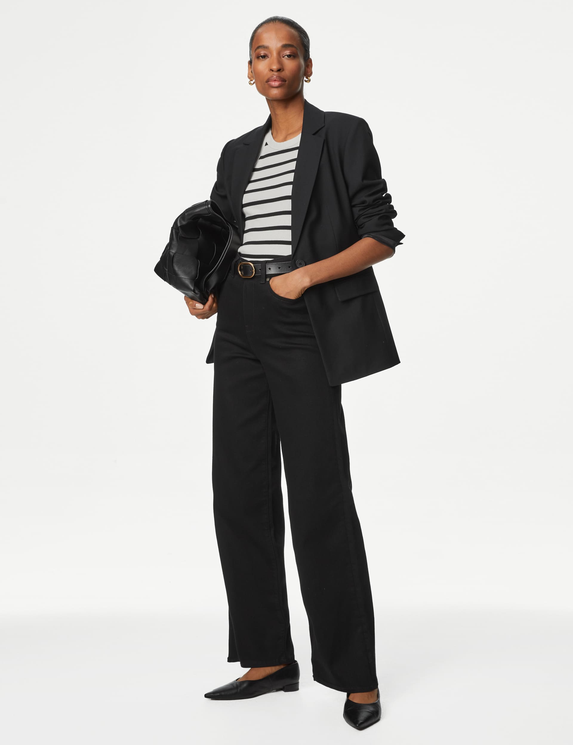 Autograph Women's Lyocell Blend Wide Leg Jeans