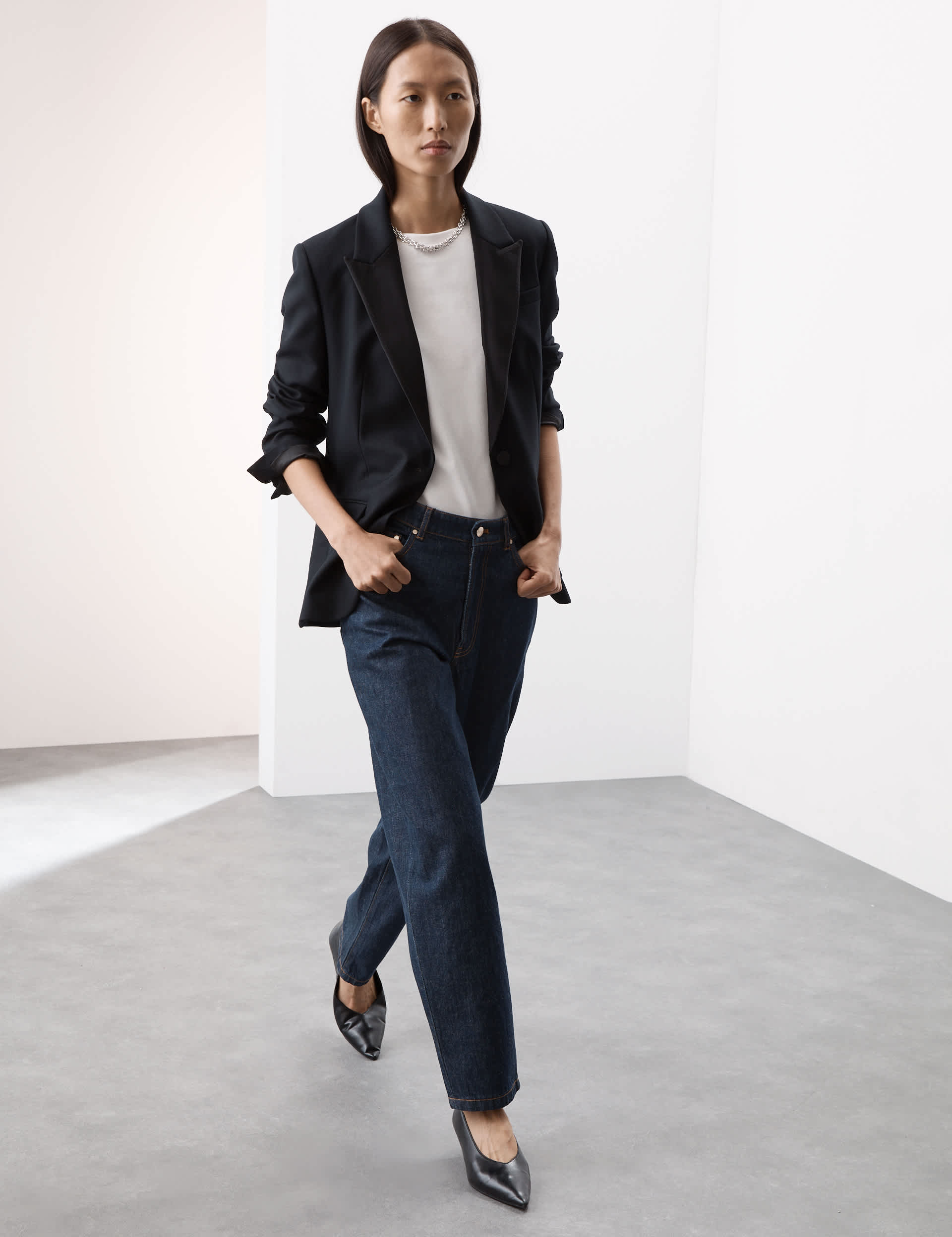 Autograph Women's High Waisted Straight Leg Jeans