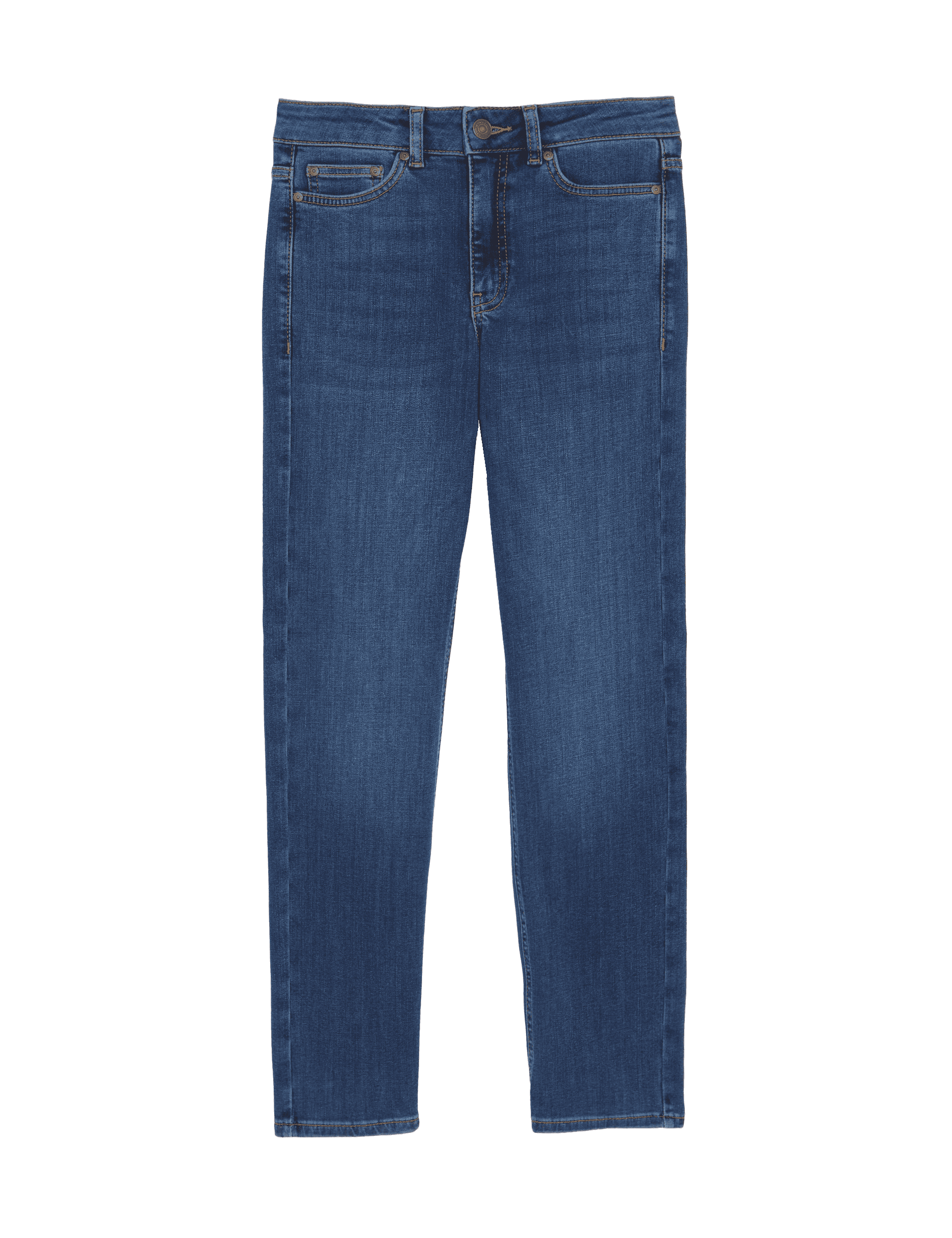 Autograph Women's High Waisted Straight Leg Jeans - 10REG - Dark Blue, Dark Blue,Ocean