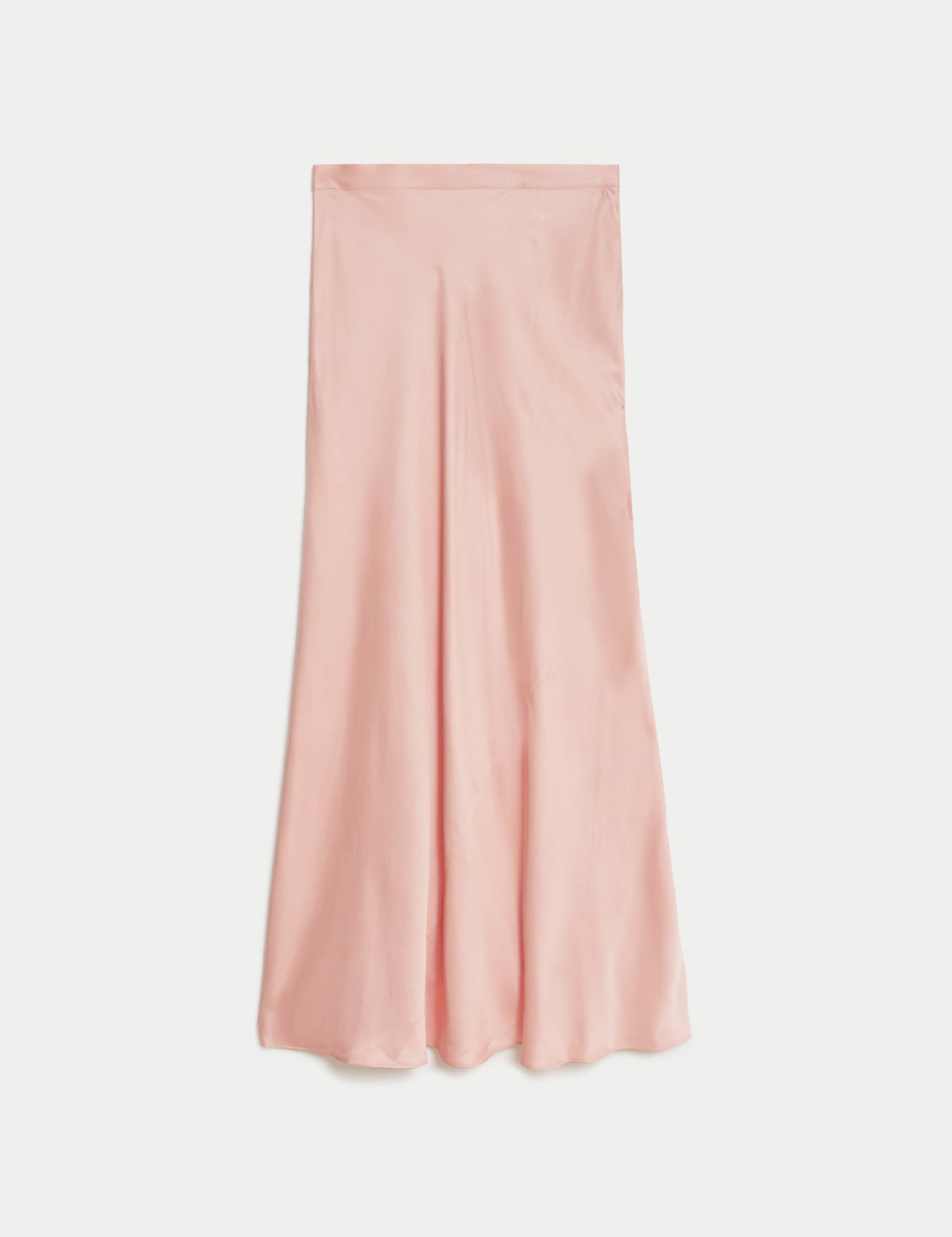 Autograph Women's Satin Maxi Asymmetric Slip Skirt - 14 - Blush Pink, Burnt Sienna,Blush Pink