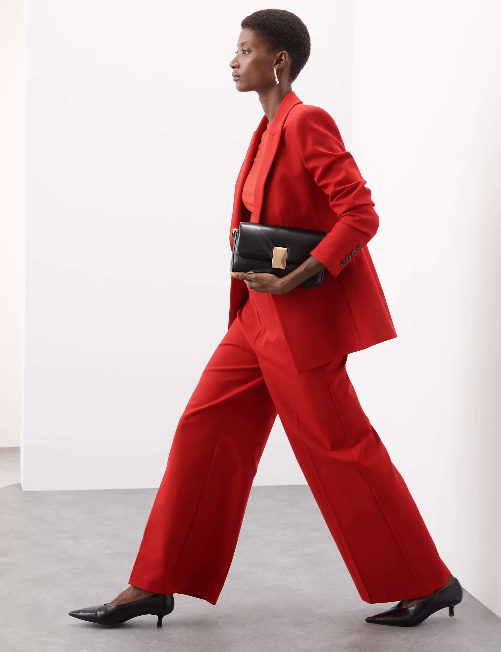 Autograph Women's Tailored Wide Leg Trouser with Wool