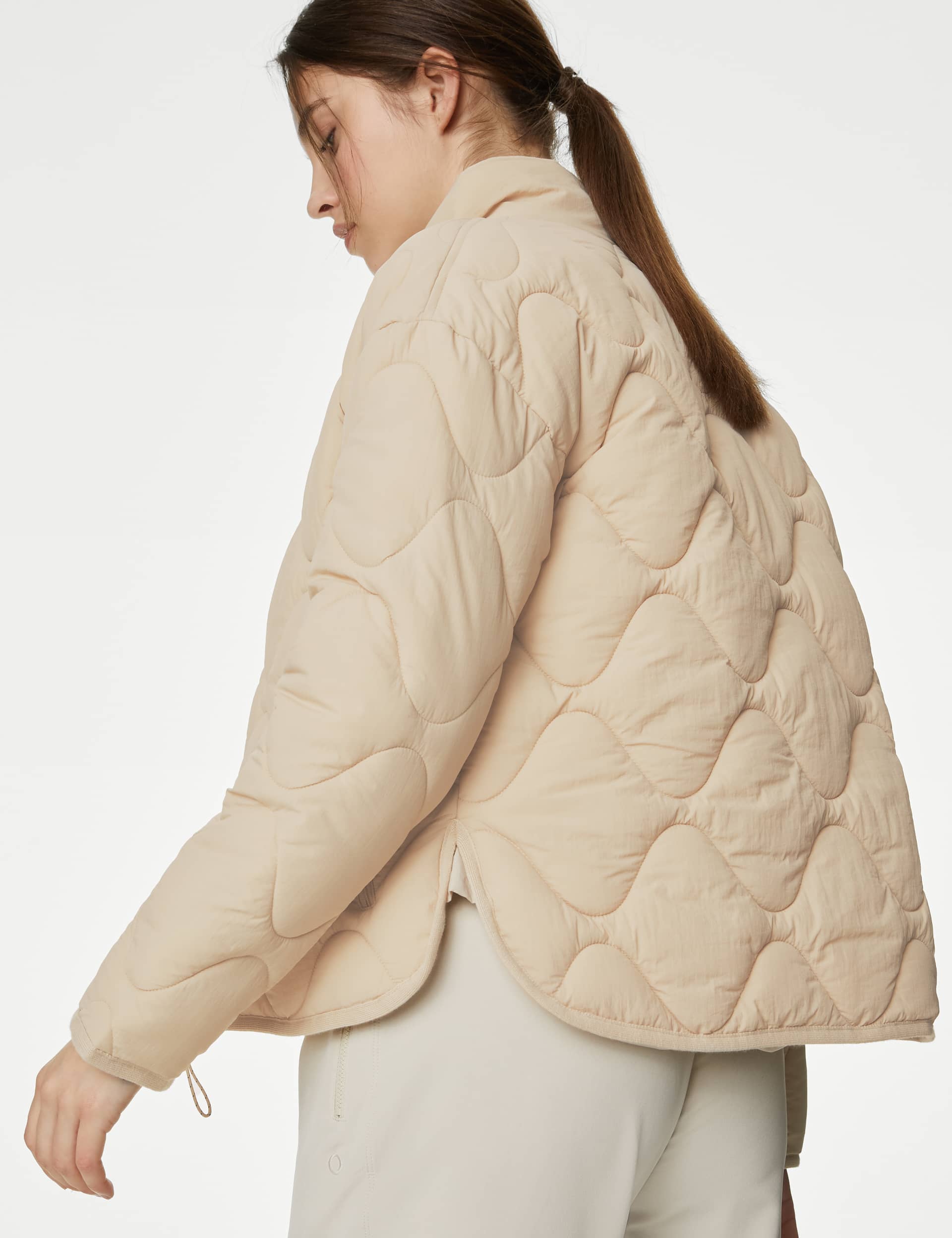 Goodmove Women's Packaway Quilted Funnel Neck Jacket - 20 - Beige, Beige